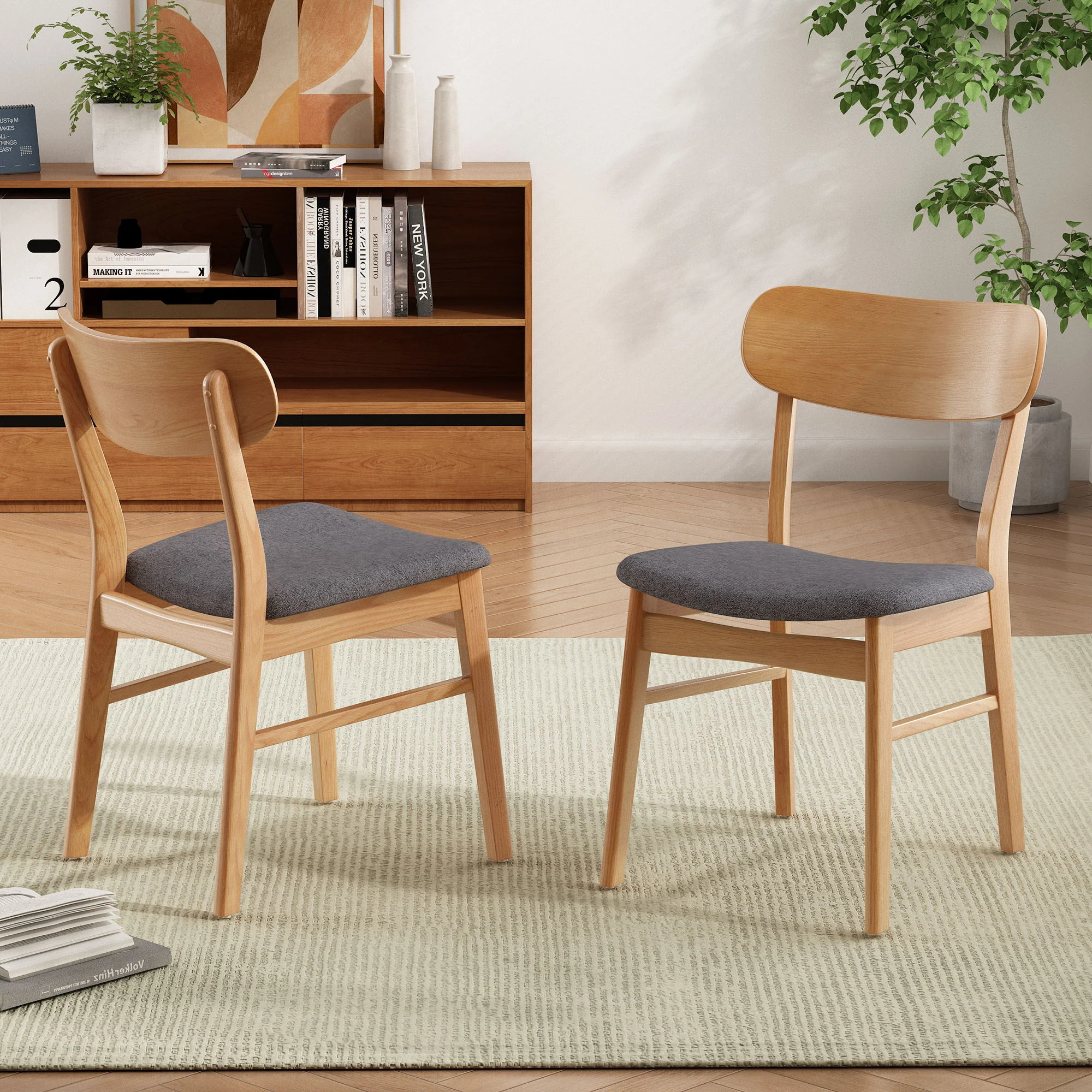 Brilliantine - Dining Chair With Cushion And Wood Frame (Set of 2) - Image 9