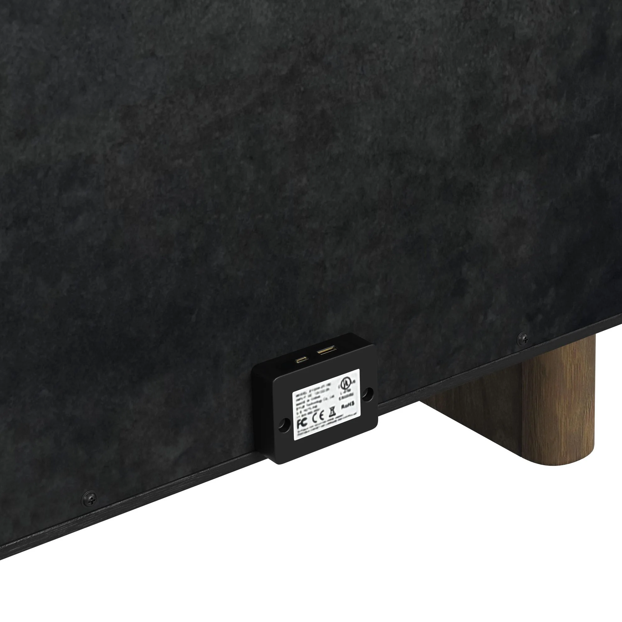 Brisbane - Nightstand With USBC And LED - Brown - Image 8