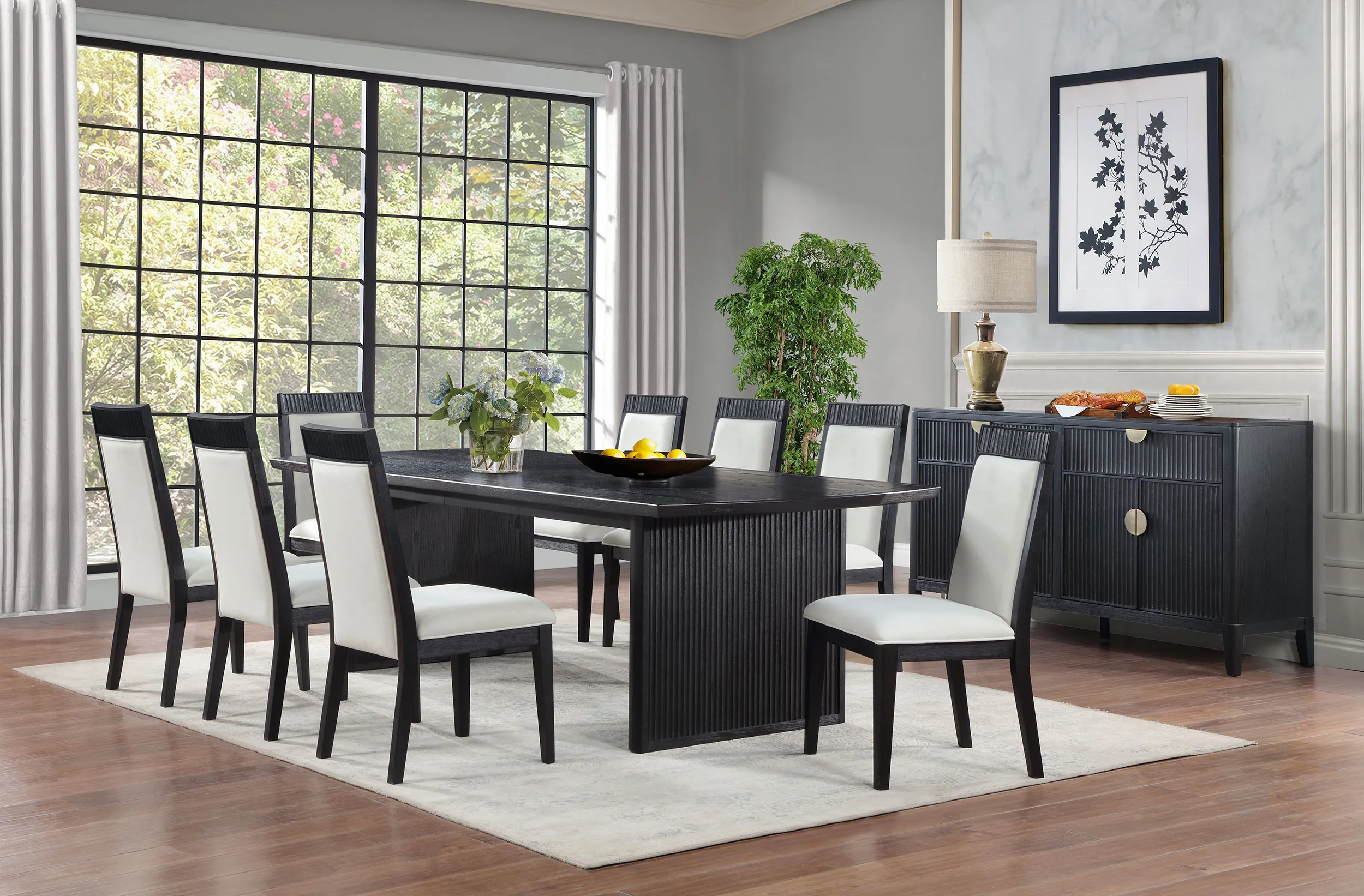 Brookmead Dining Side Chair Ivory and Black (Set of 2) - Image 11