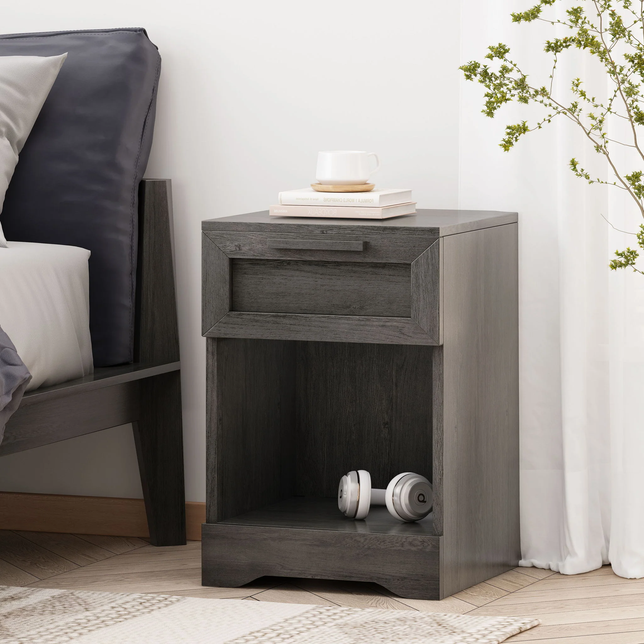 Broxon - Rustic Drawer Nightstand - Image 6