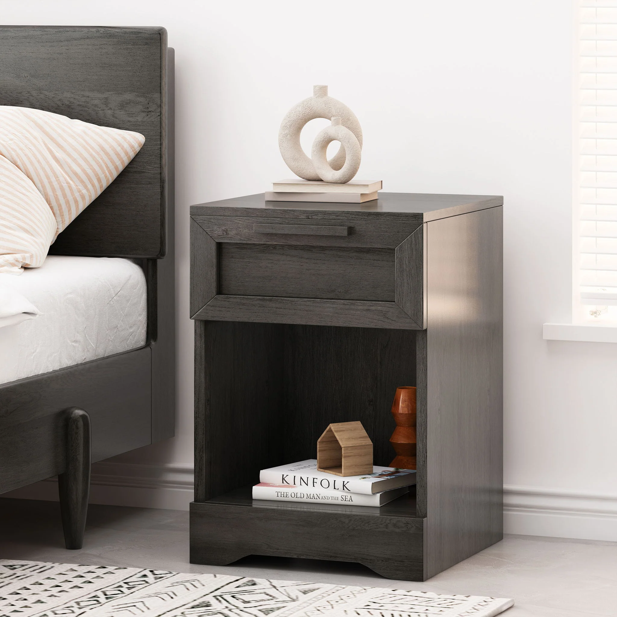 Broxon - Rustic Drawer Nightstand - Image 7