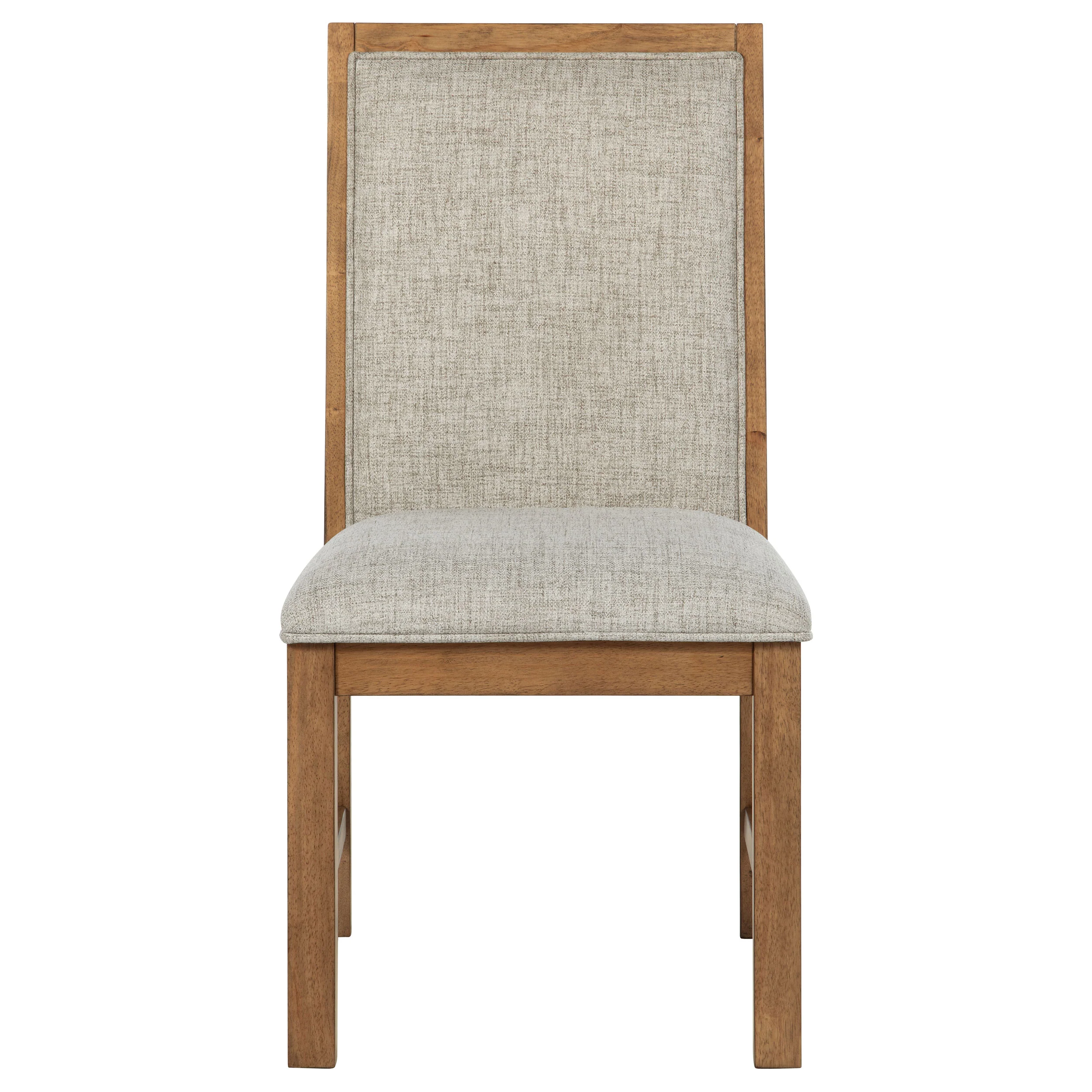 Bruner Upholstered Side Chair Natural Brown (Set of 2) - Image 3