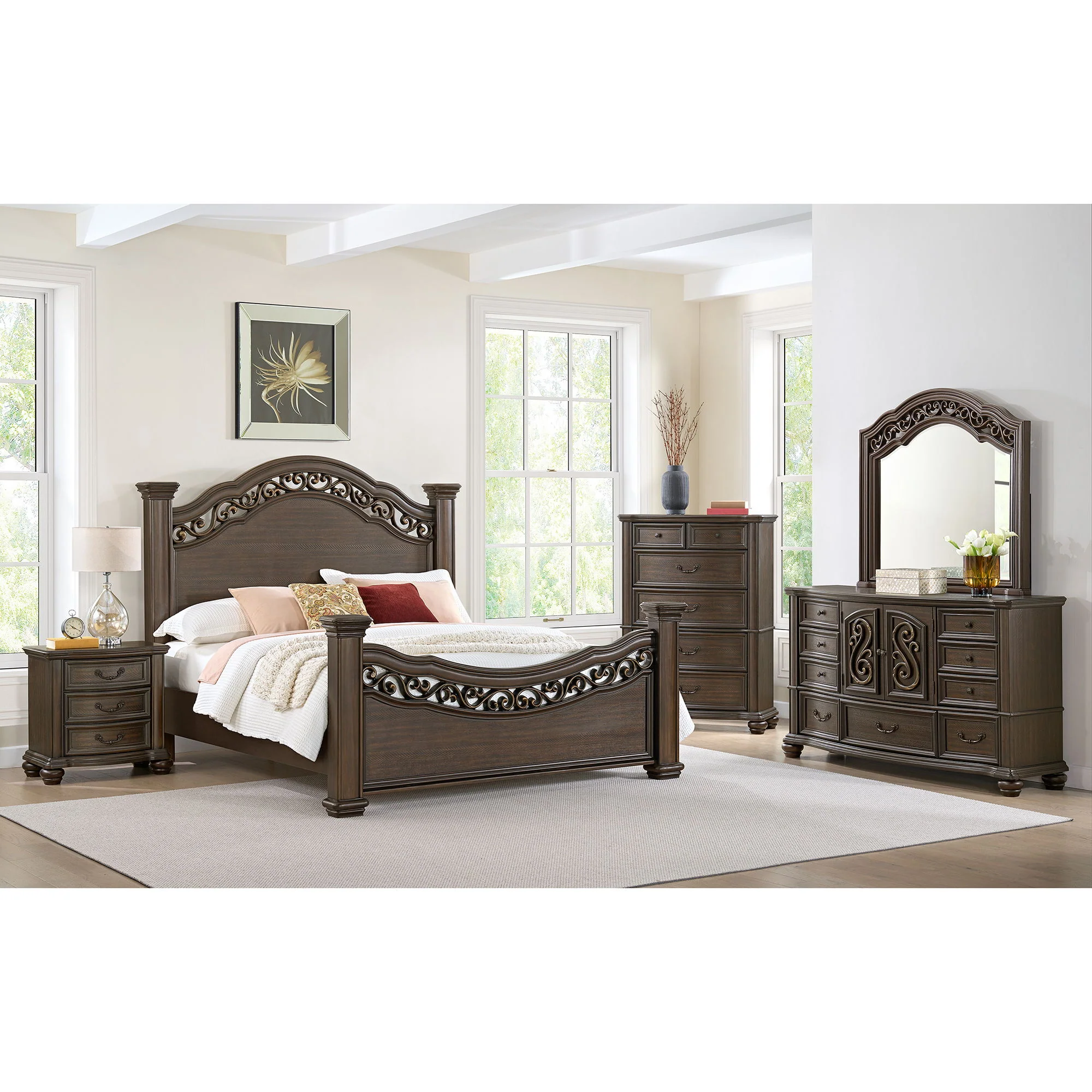 Brunswick - 2-Drawer Nightstand With USB - Mahogany - Image 2