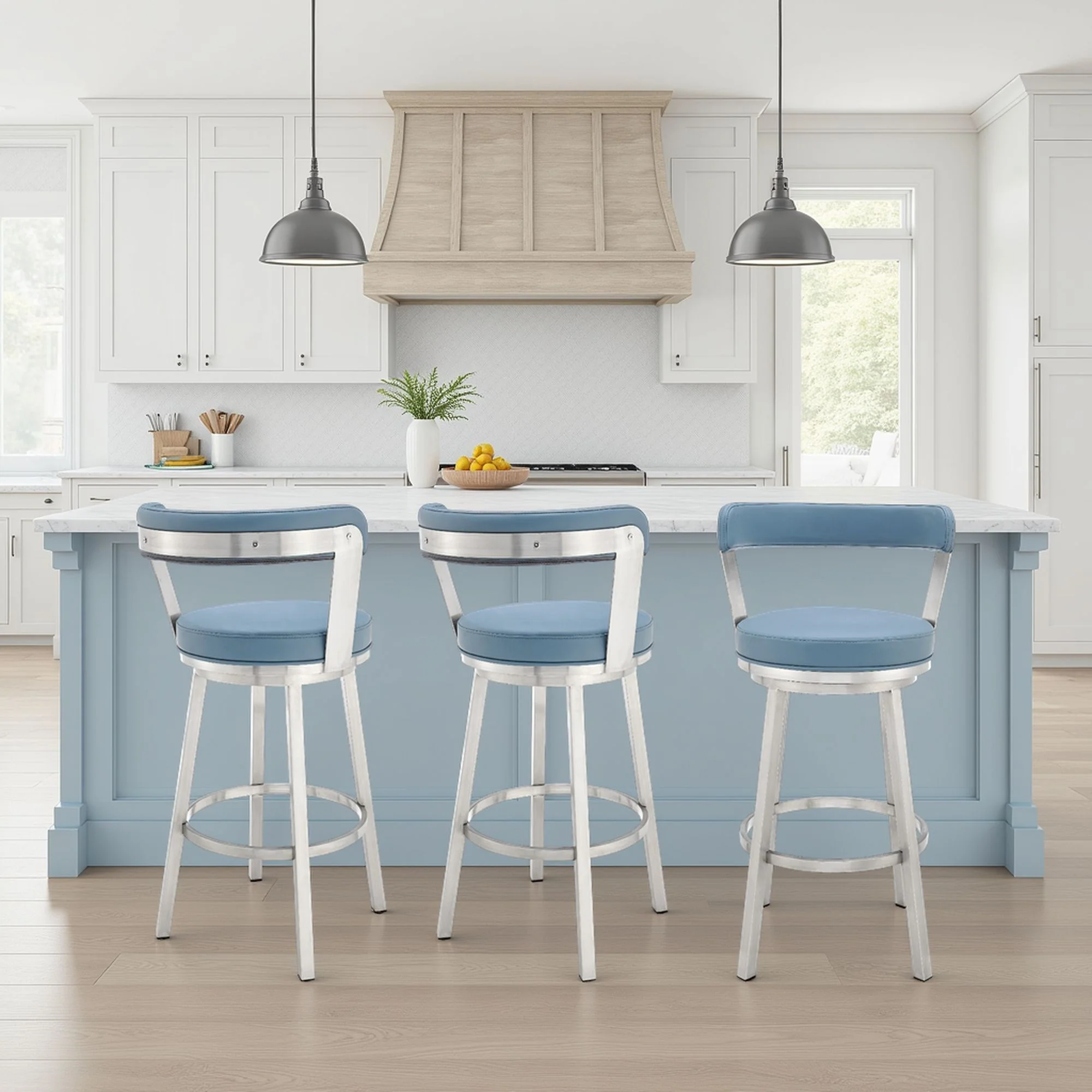 Bryant - Swivel Bar Stool With Silver Frame - Image 9