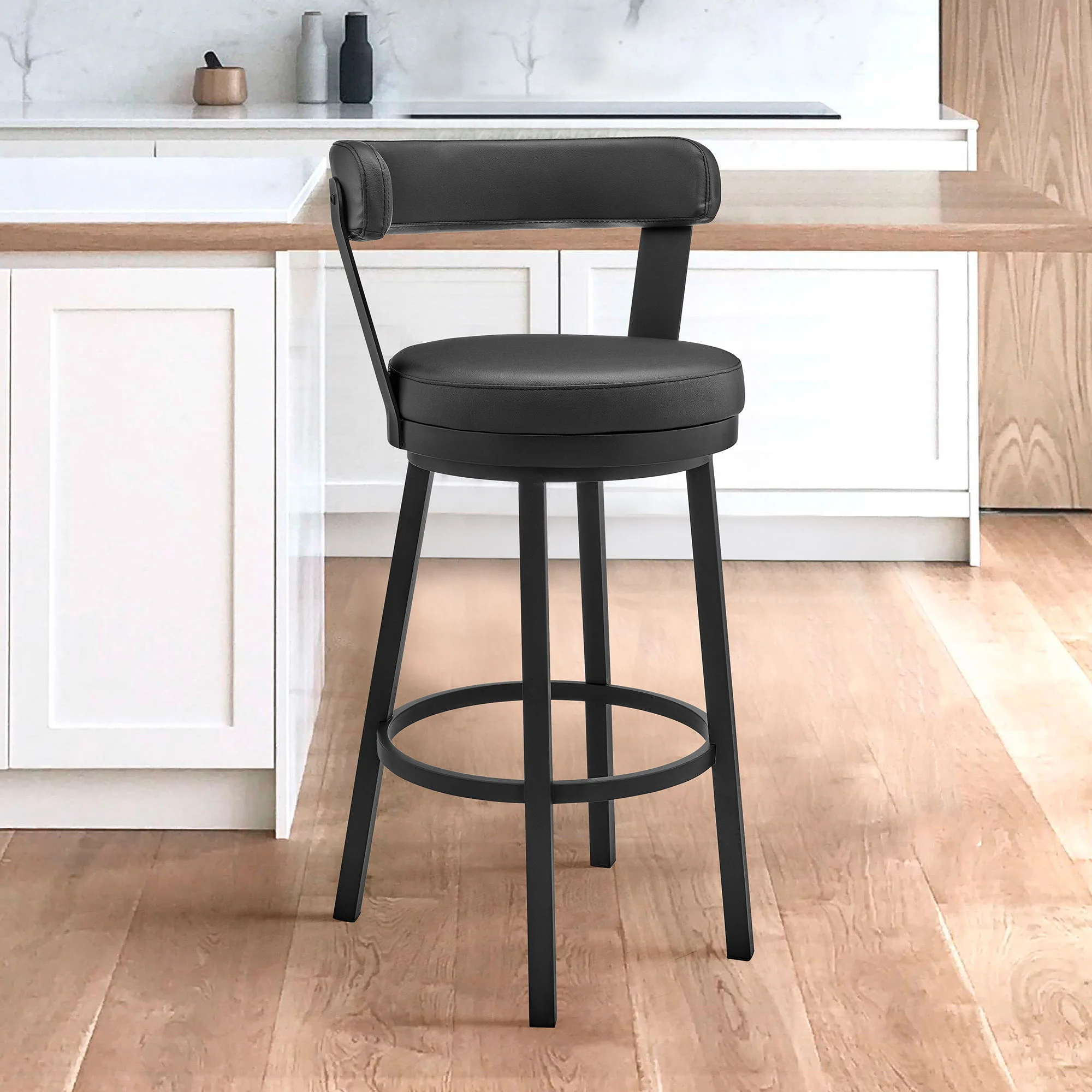 Bryant - Swivel Bar Stool With Black Frame - Image 5