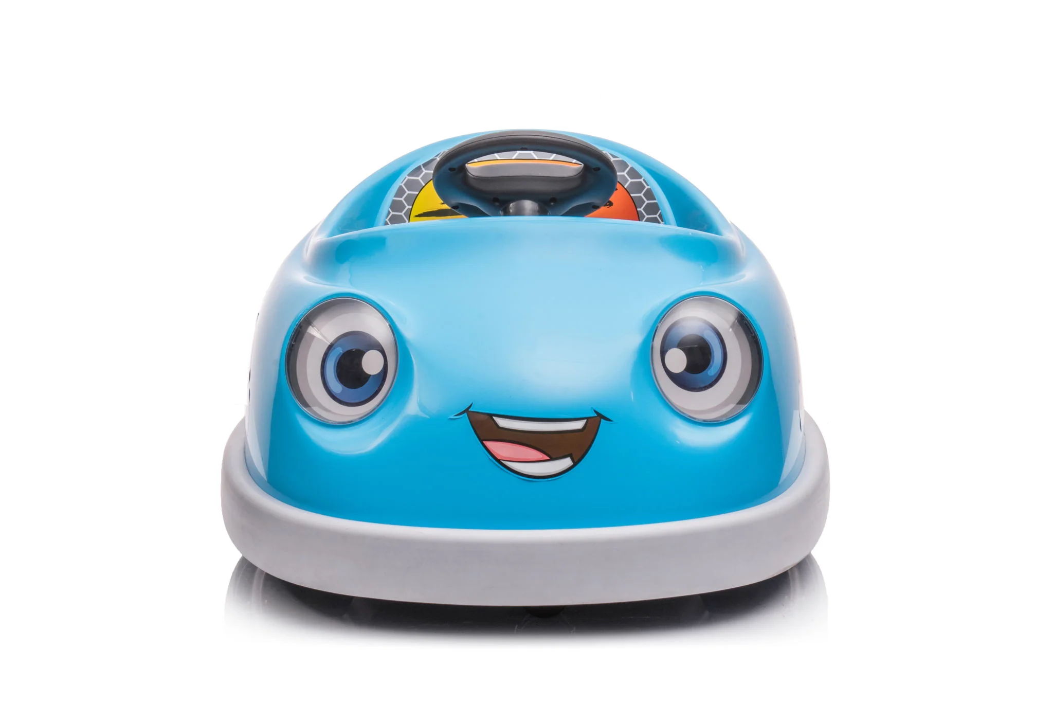 Bumper Car For Kids, 12V Dual Drive 1-6 Years Old Children's Electric Car With Pushrod Dinner Plate USB Bt Music Rocking Horse Mode Anti-Collision Bumper Ride On Car - Image 23