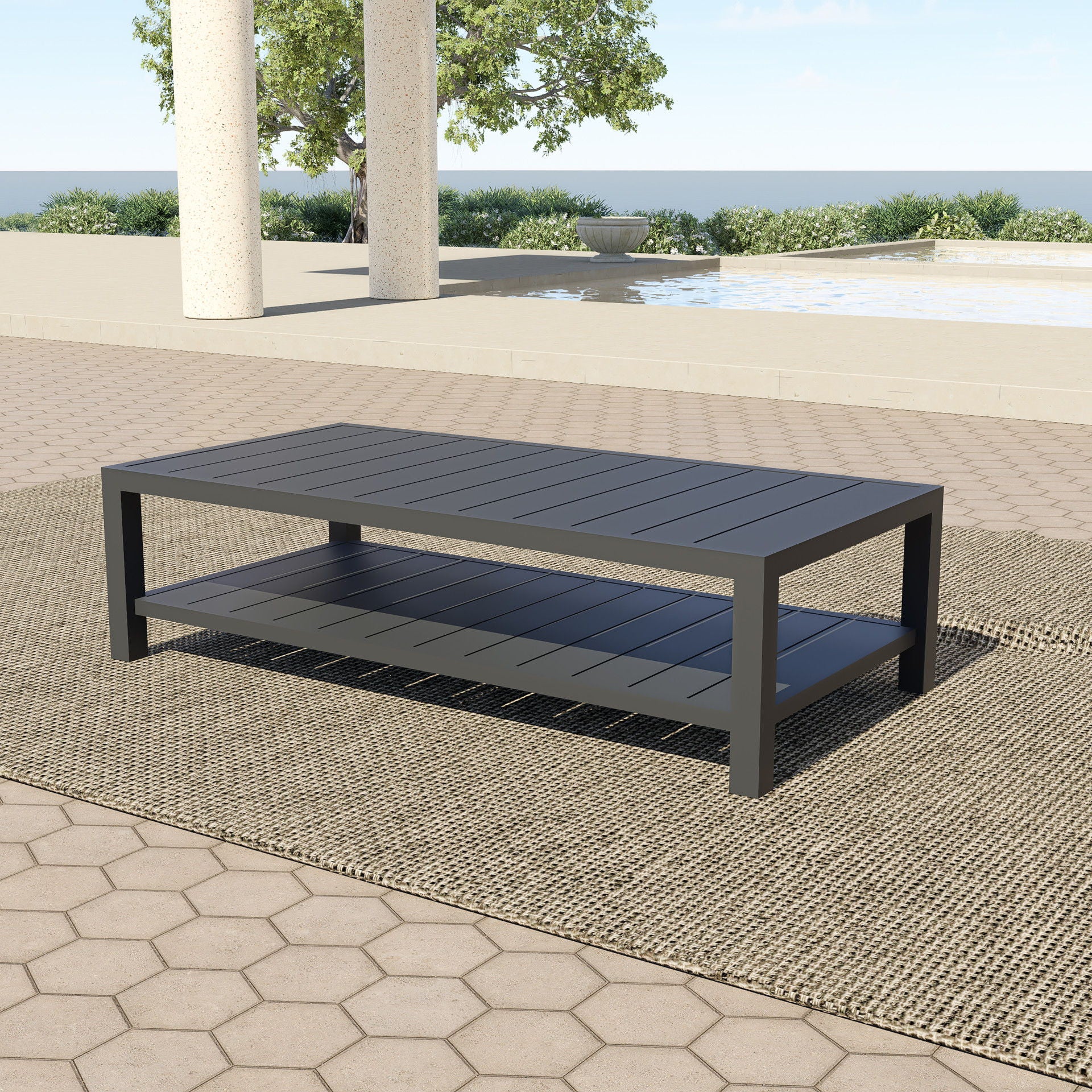 Bungalow - Patio Coffee Table - Dark Gray - Image 5