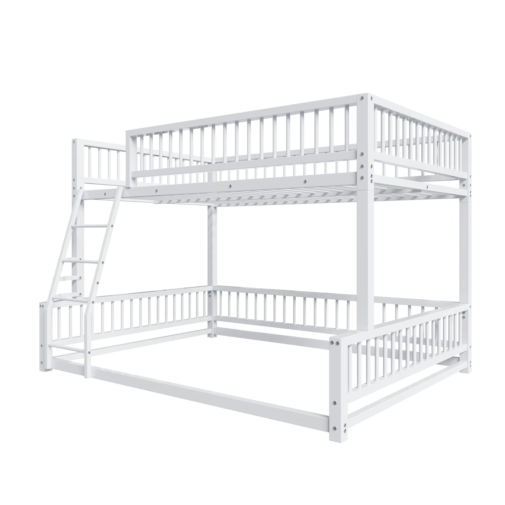Bunk Bed Frame With Ladder And Safety Guardrails - Image 5