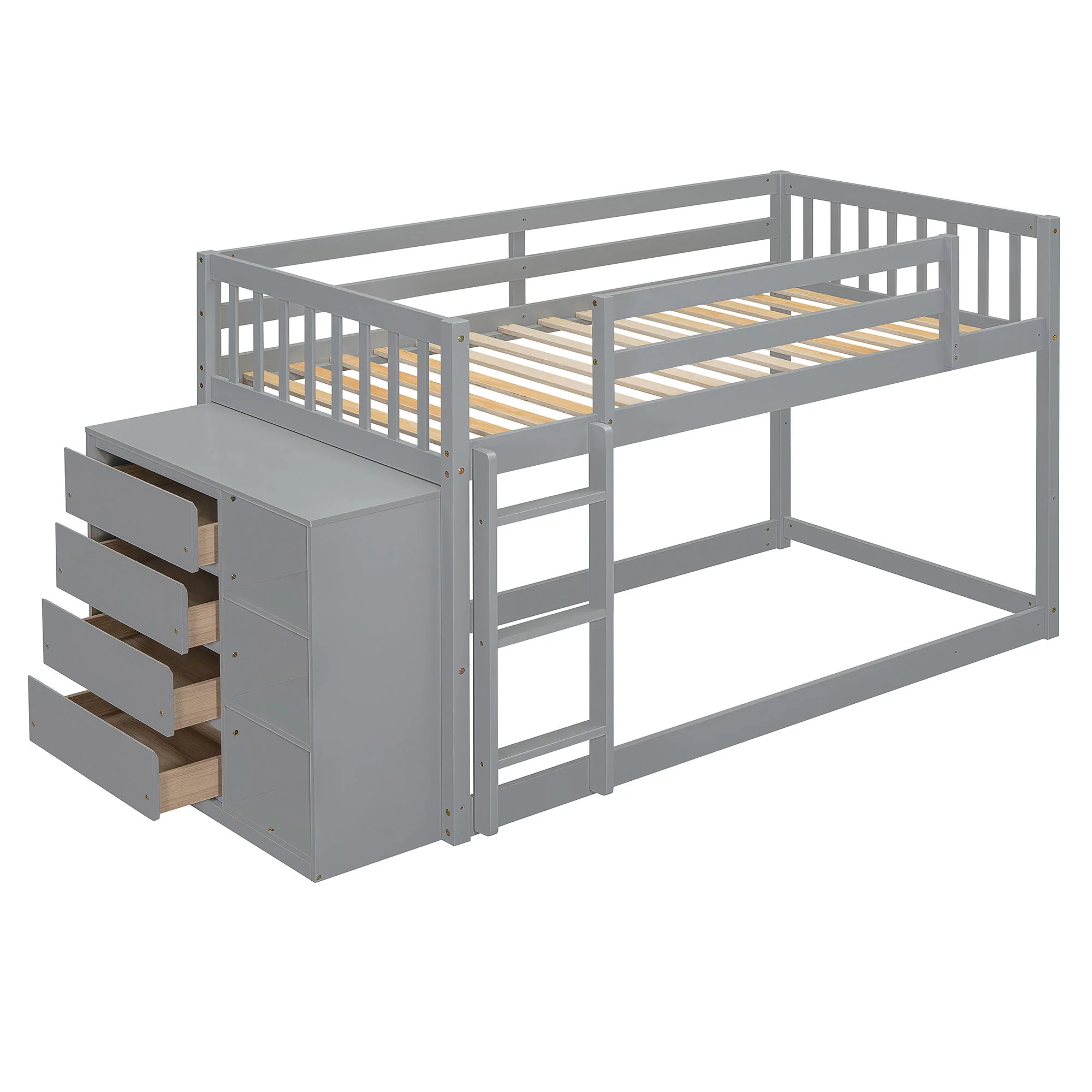 Bunk Bed With 4 Drawers And 3 Shelves - Image 35
