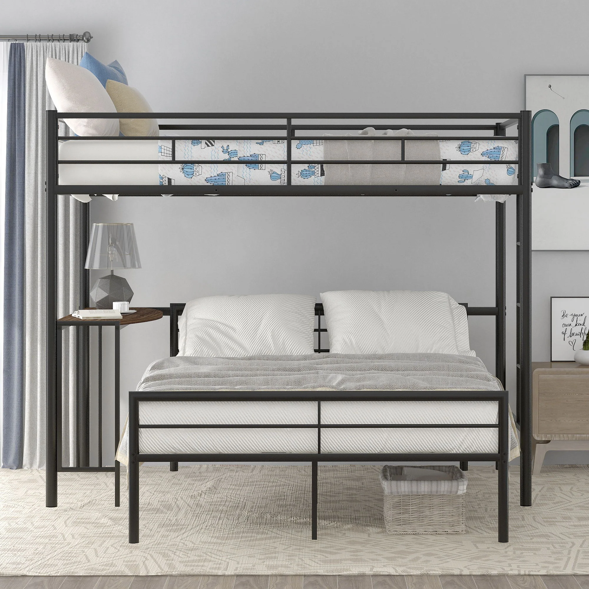 Bunk Bed With Desk, Ladder And Quality Slats For Bedroom - Image 7