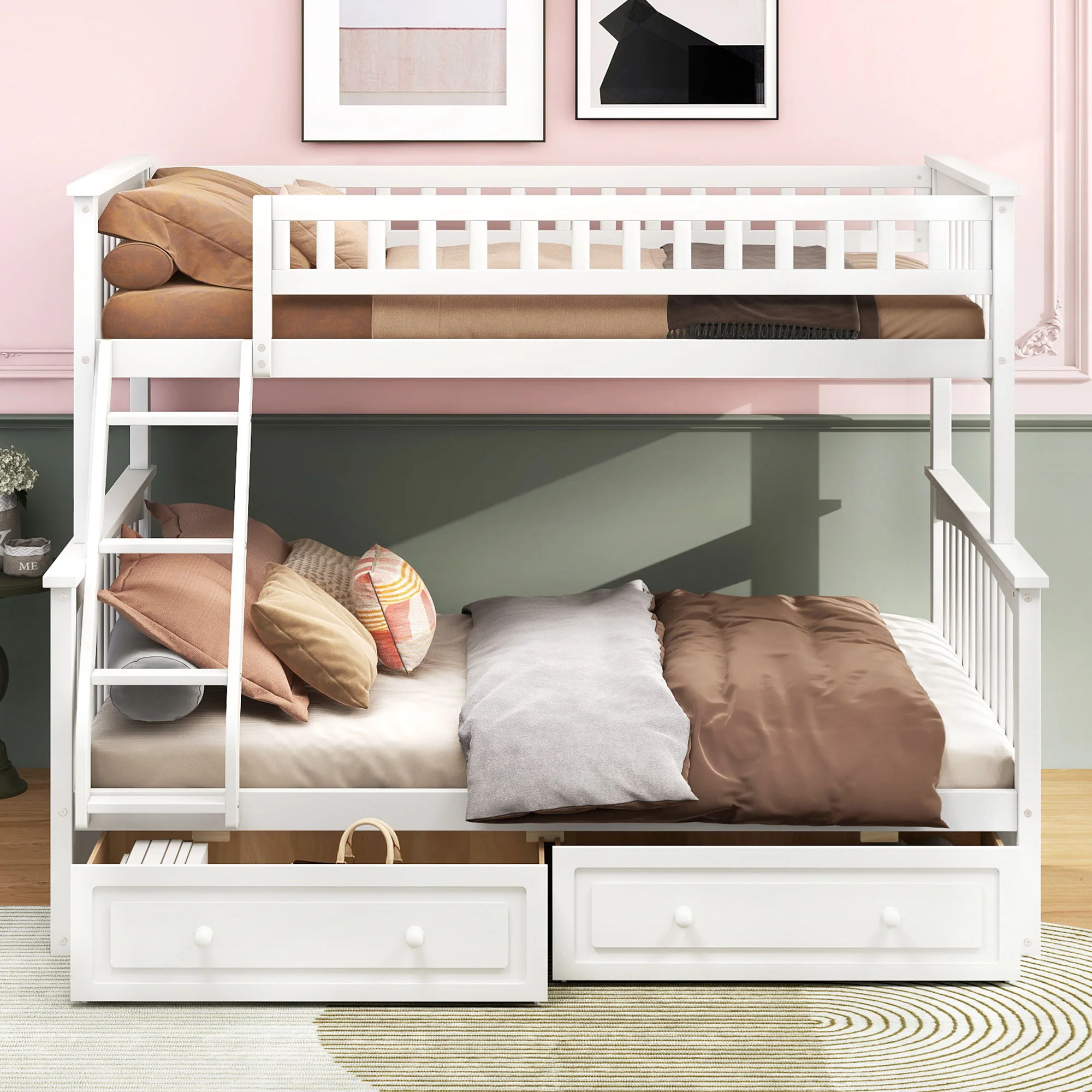 Bunk Bed With Drawers, Convertible Storage Bed - Image 7