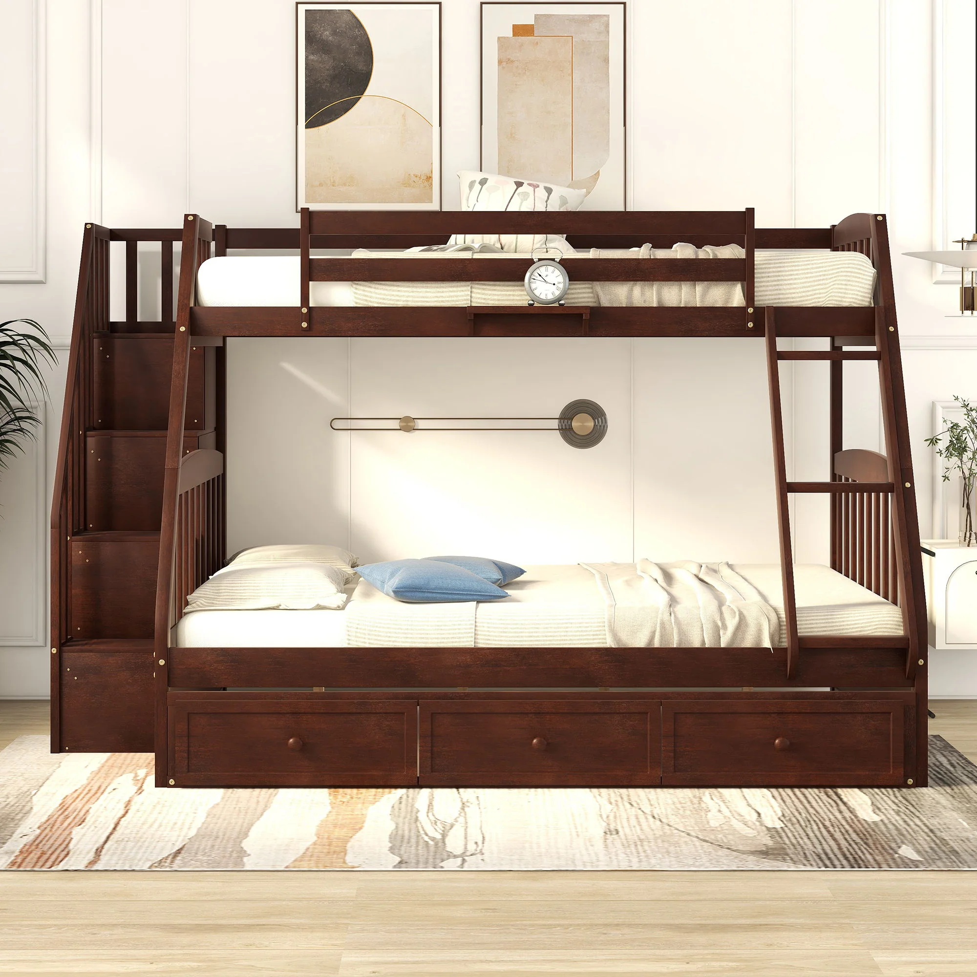 Bunk Bed With Drawers, Ladder And Storage Staircase - Image 2