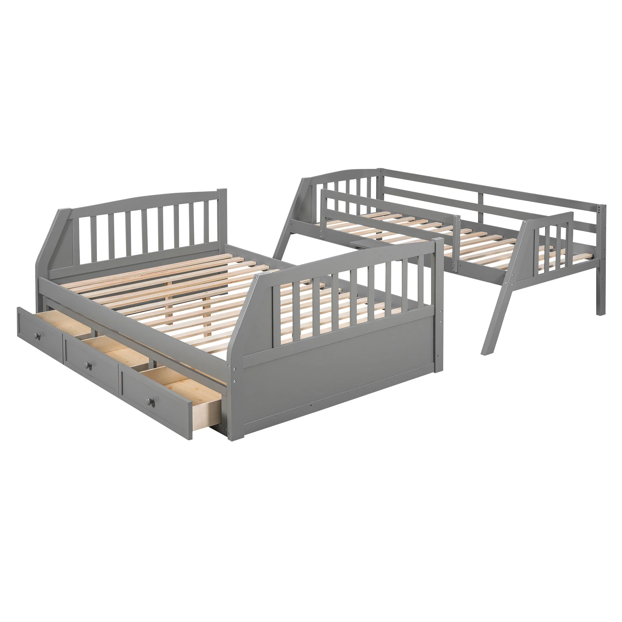 Bunk Bed With Drawers, Ladder And Storage Staircase - Image 20