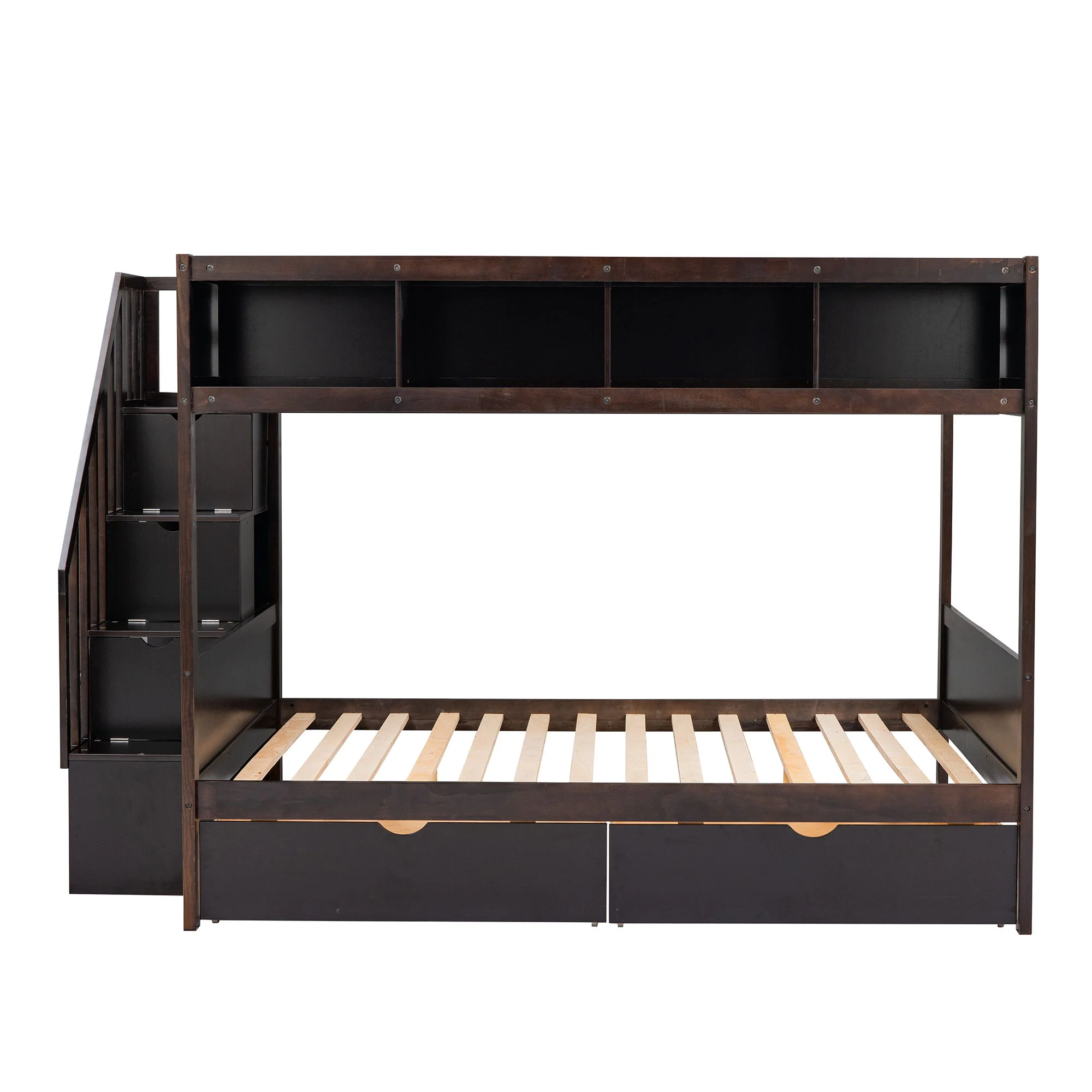 Bunk Bed With Shelfs, Storage Staircase And 2 Drawers - Image 18