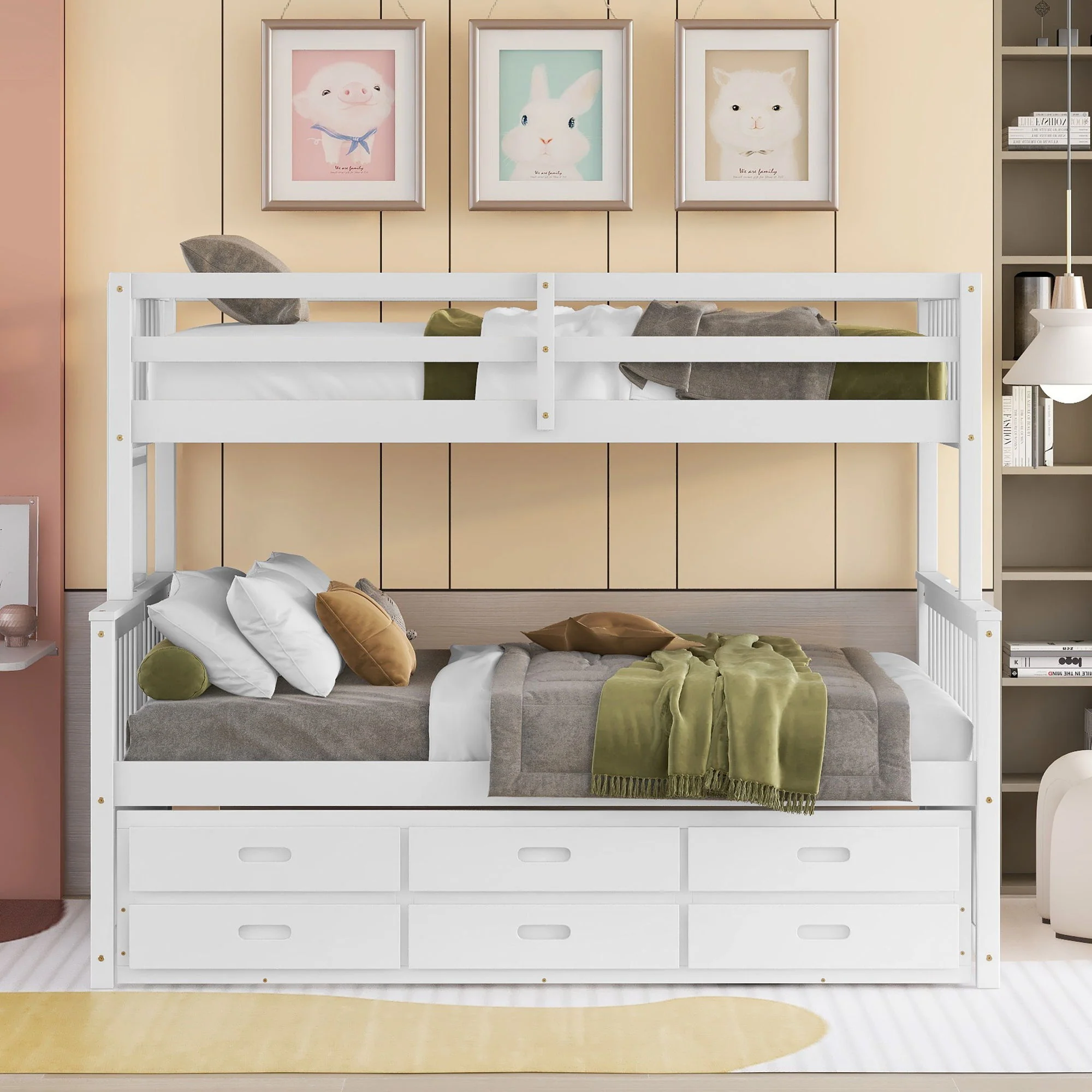 Bunk Bed With Twin Size Trundle And Drawers - Image 6