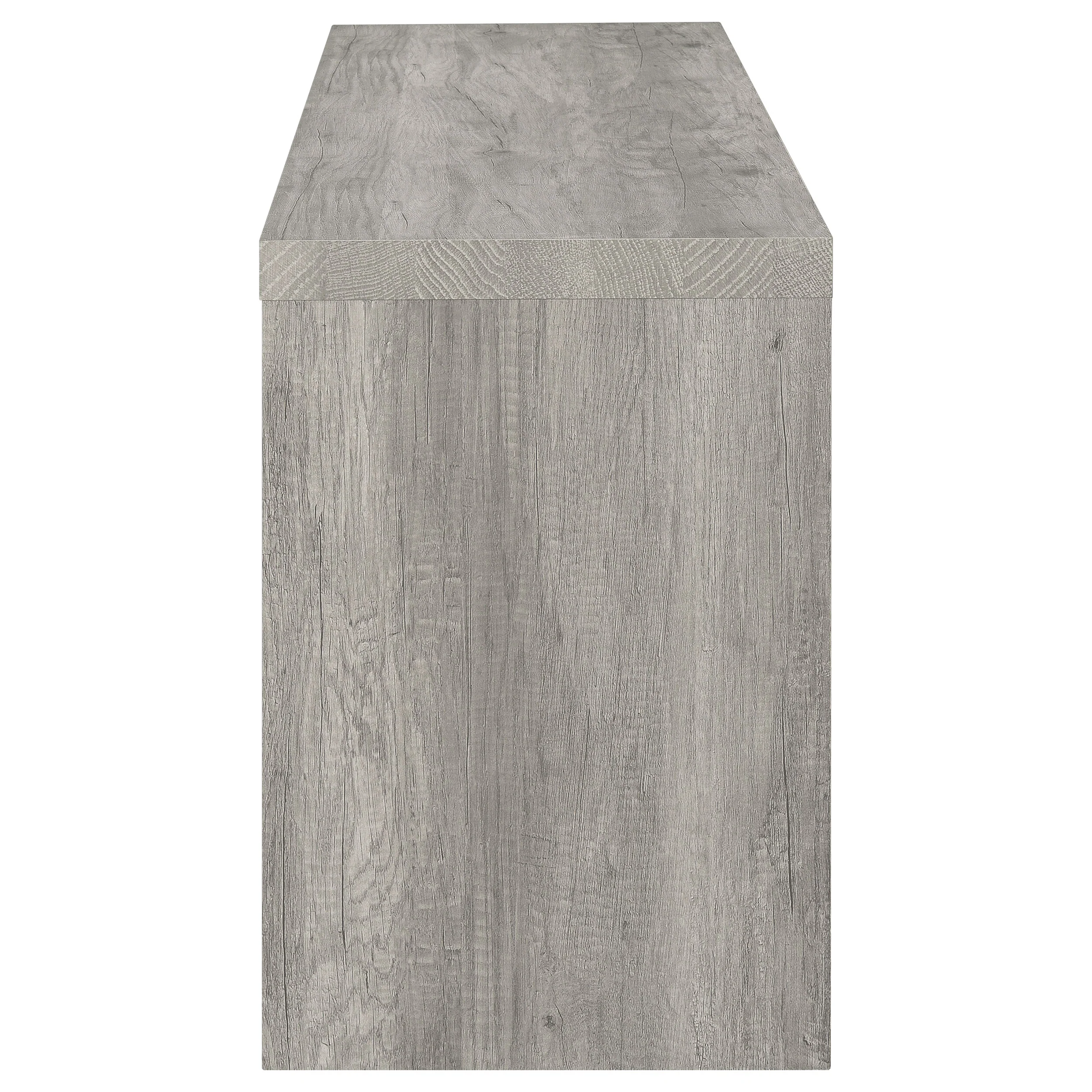 Burke 2-Drawer Grey Driftwood TV Stand - 59 Inch - Image 6