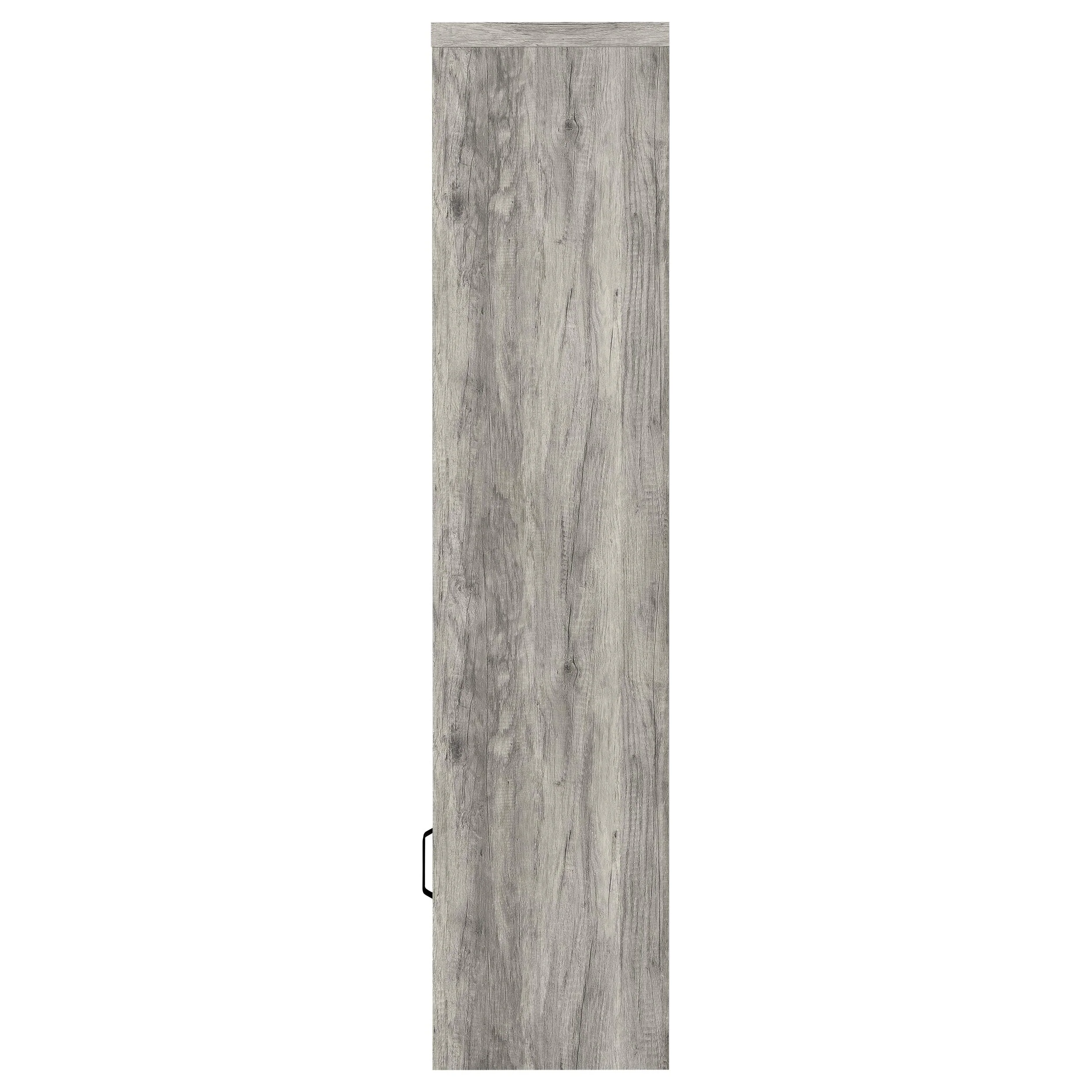 Burke 4-Shelf Media Tower in Grey Driftwood - Image 4