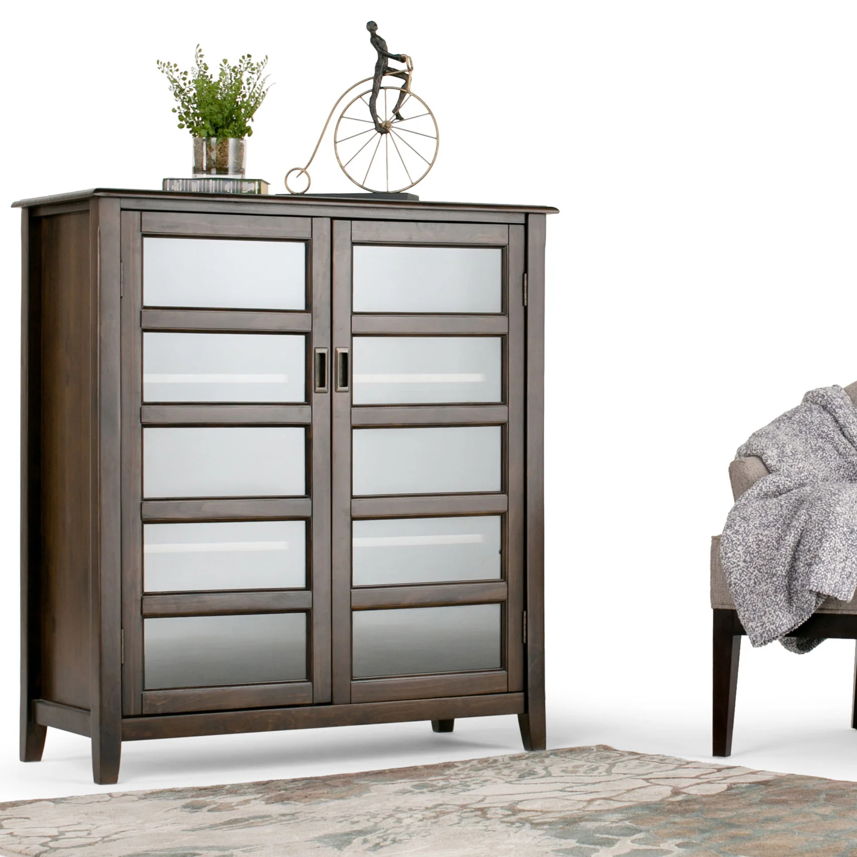 Burlington - Medium Storage Cabinet - Mahogany Brown - Image 6