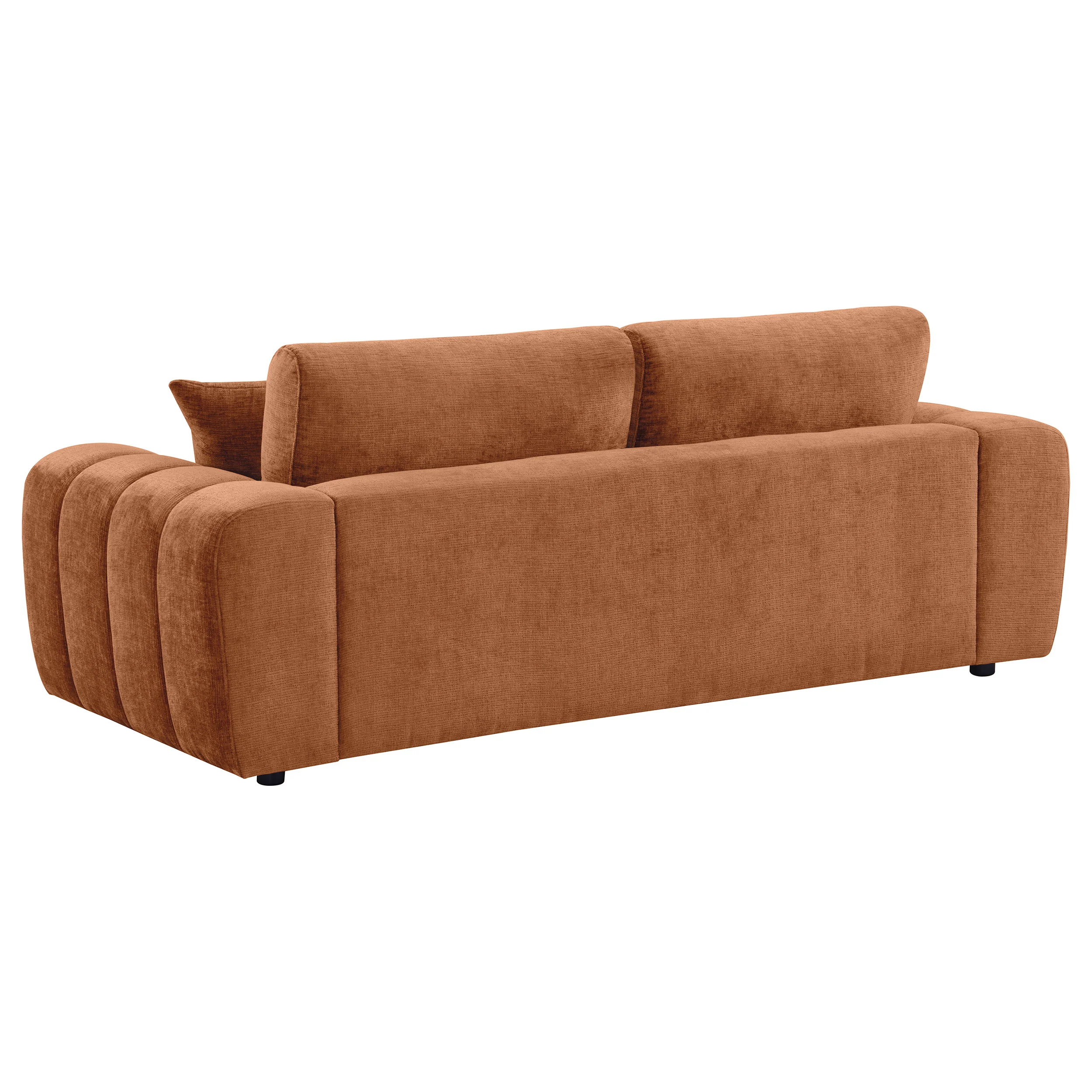 Burnett 2-Piece Chenille Upholstered Sofa Set Burnt Orange - Image 3