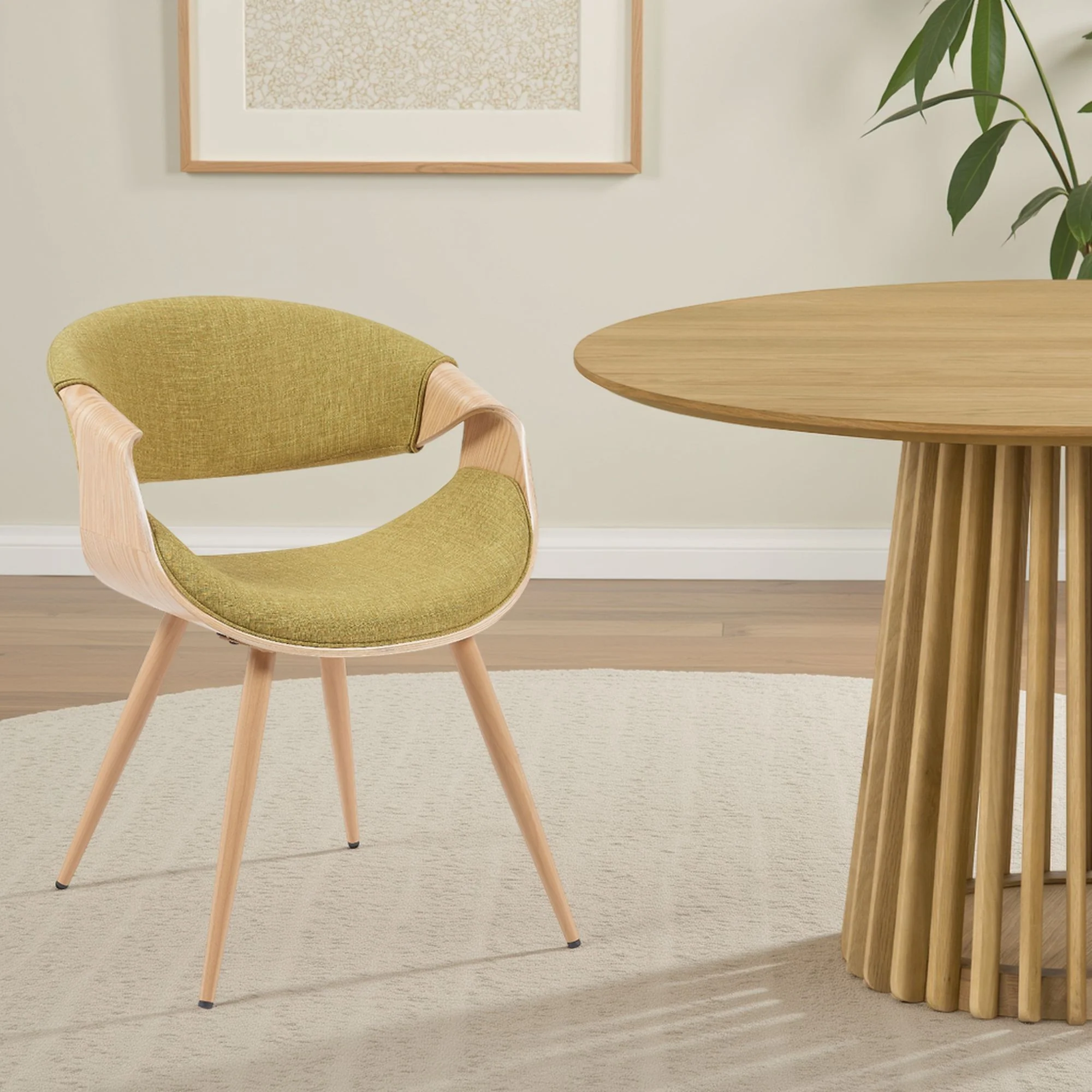Butterfly - Upholstered Dining Chair - Brown Oak - Image 5