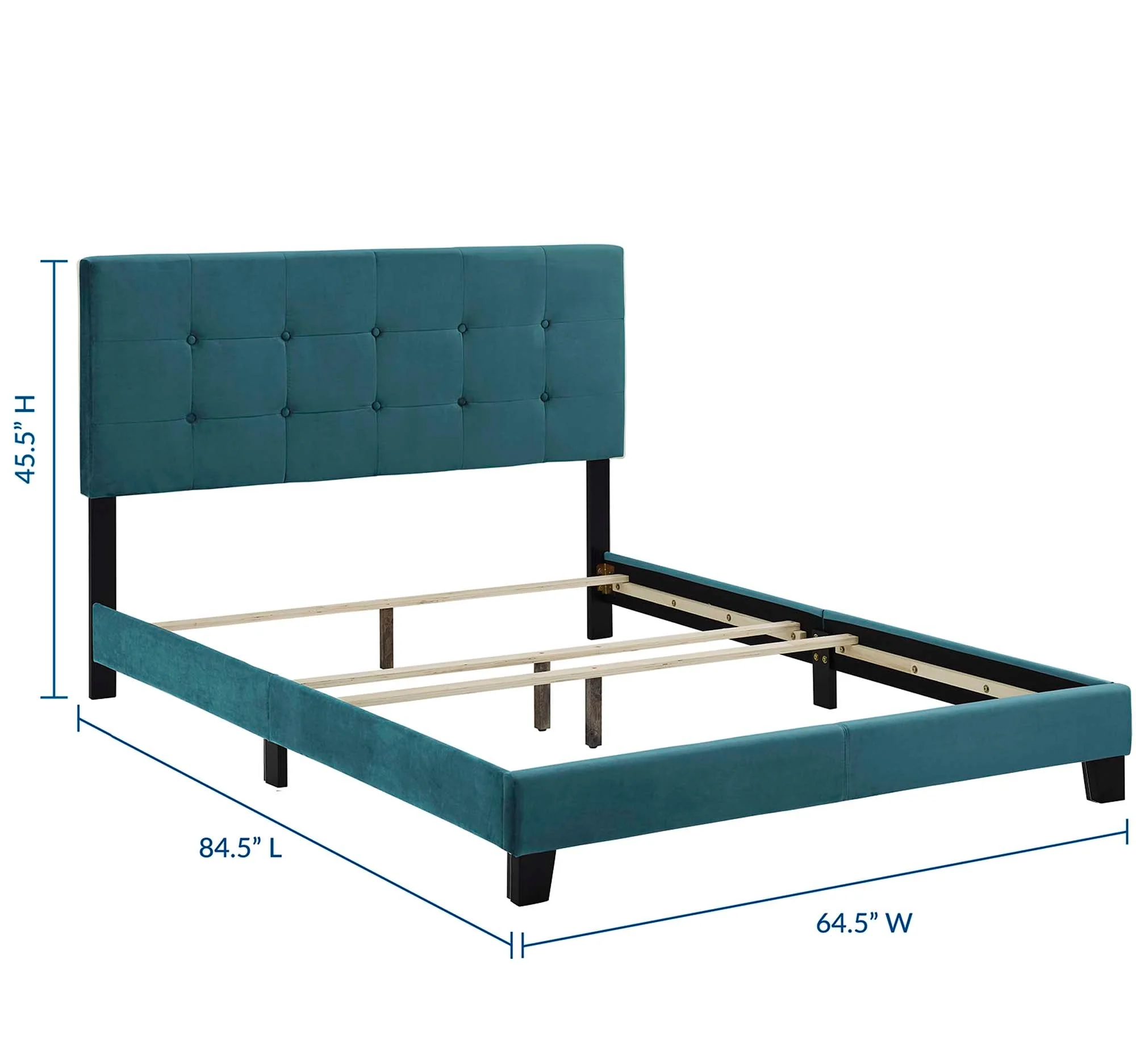 Button-Tufted Performance Velvet Bed Frame - Image 17