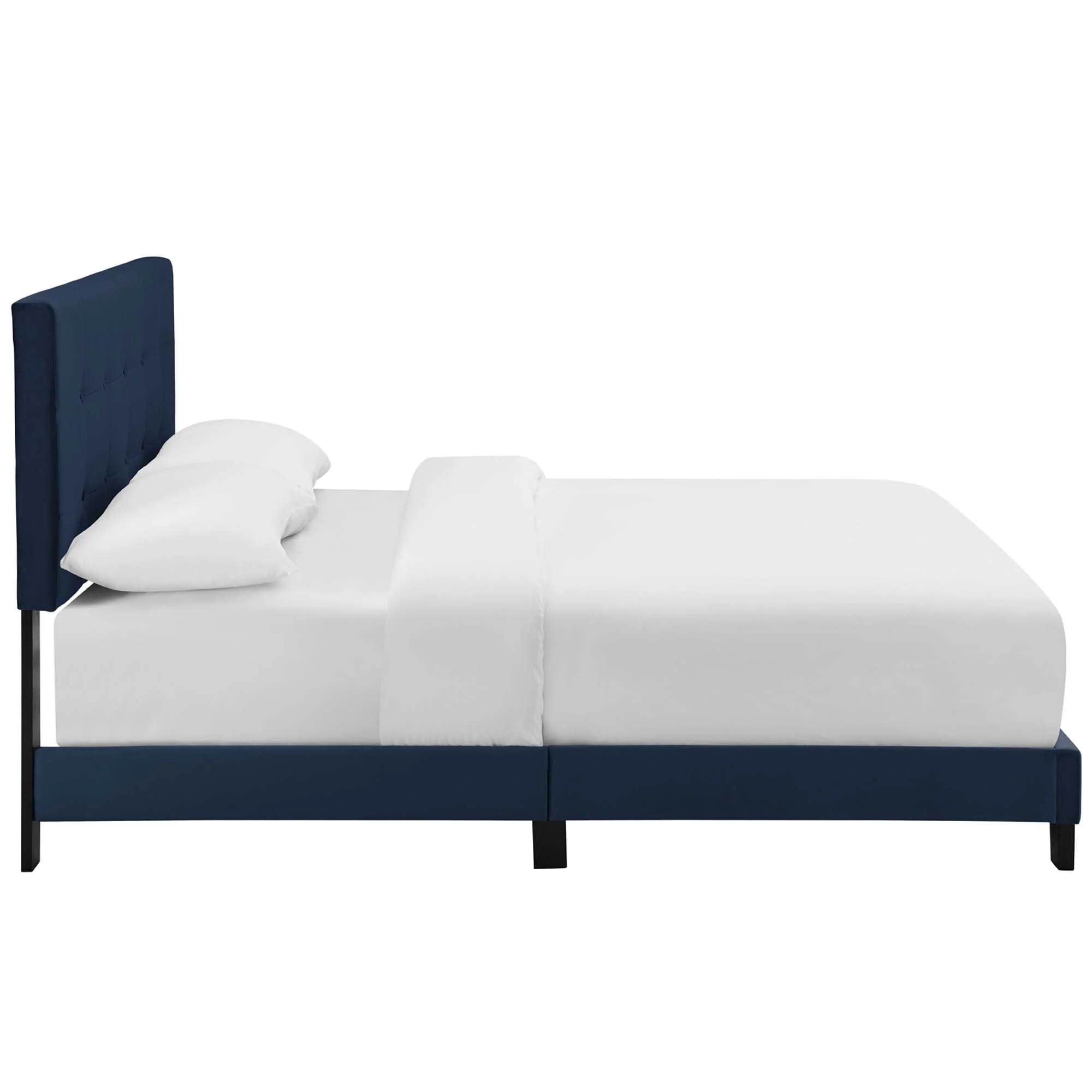 Button-Tufted Performance Velvet Bed Frame - Image 3