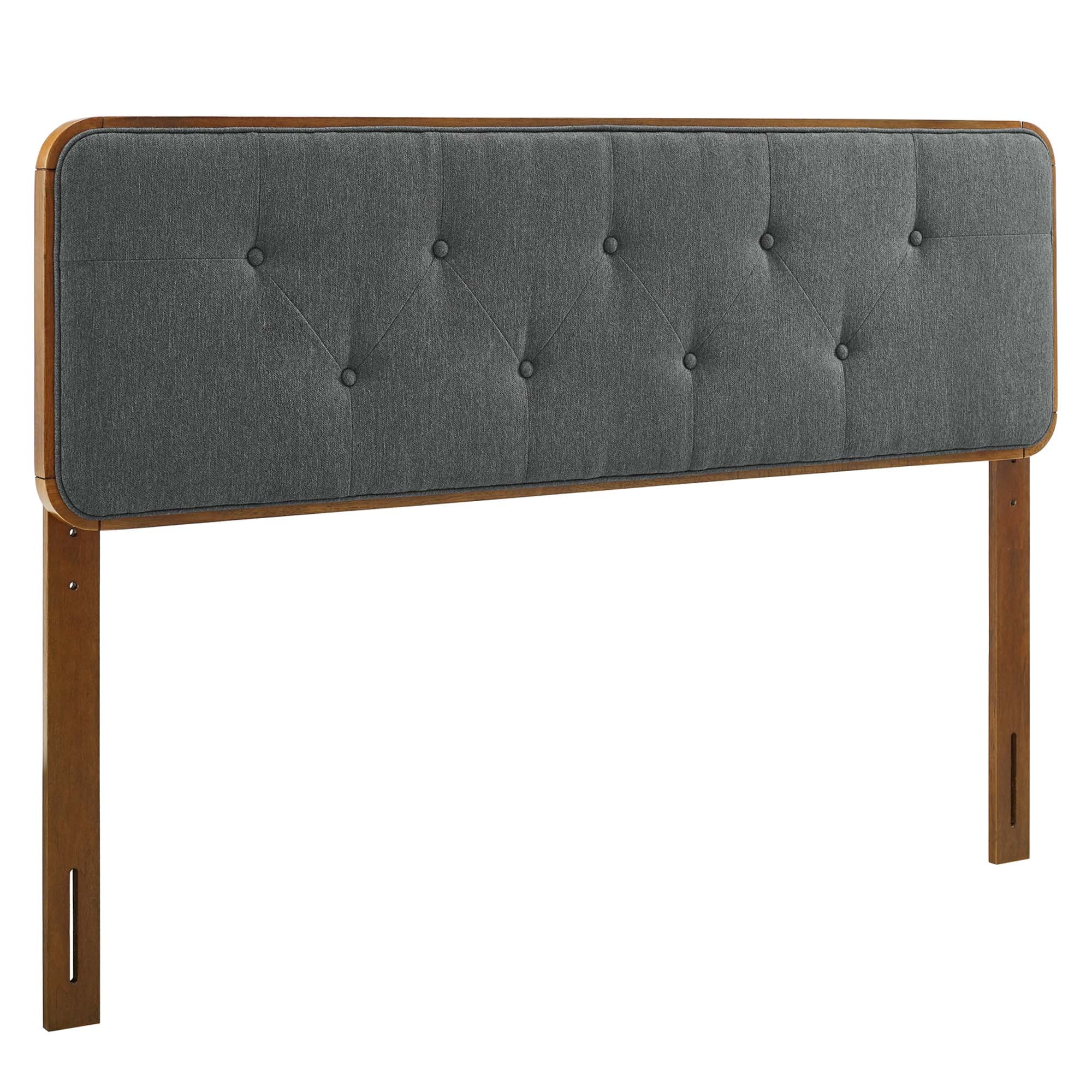 Button Tufted Upholstered Wood Headboard - Image 23