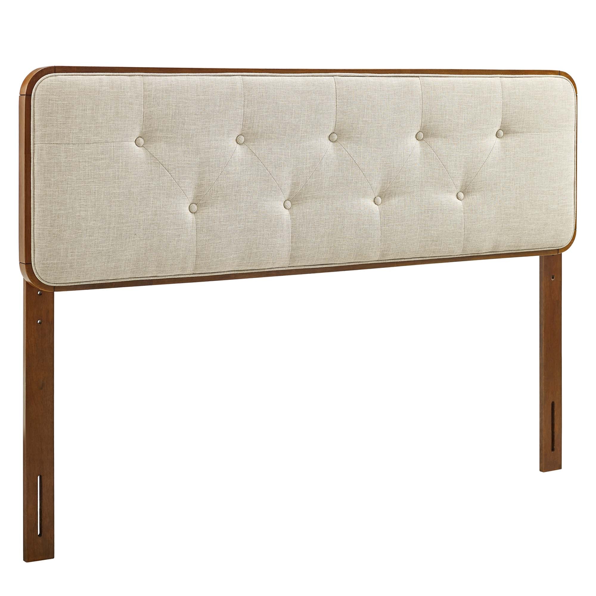 Button Tufted Upholstered Wood Headboard - Image 33