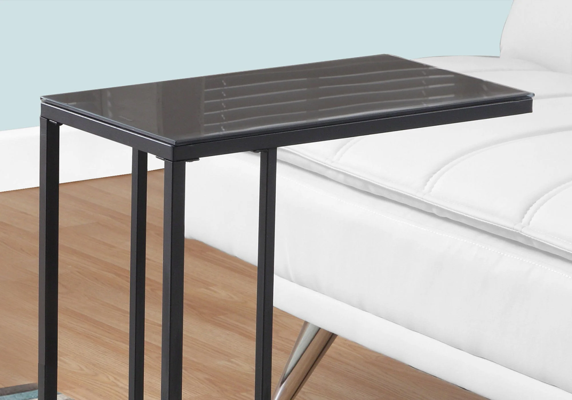 C-Shaped Accent Table For Living Room - Image 8