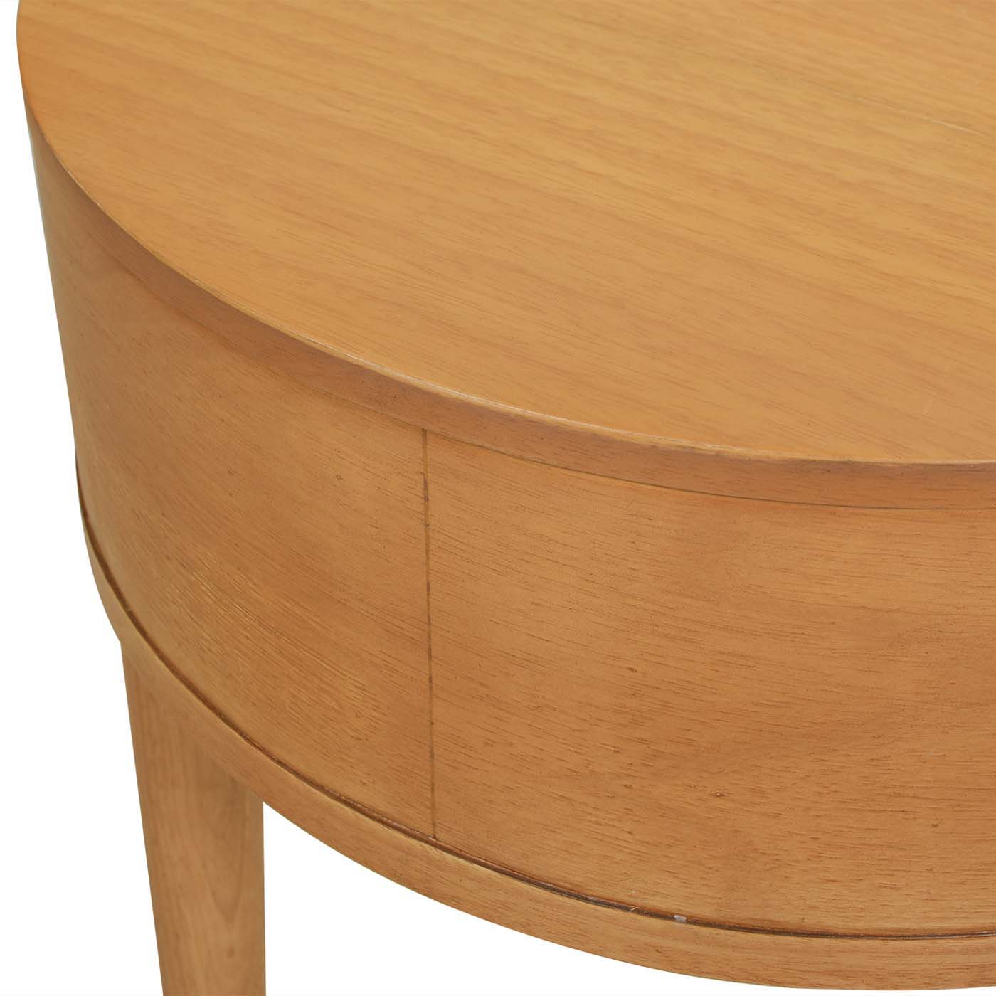 Cabana - Round Cane Storage Side Table - Natural Brown Oak - Image 2
