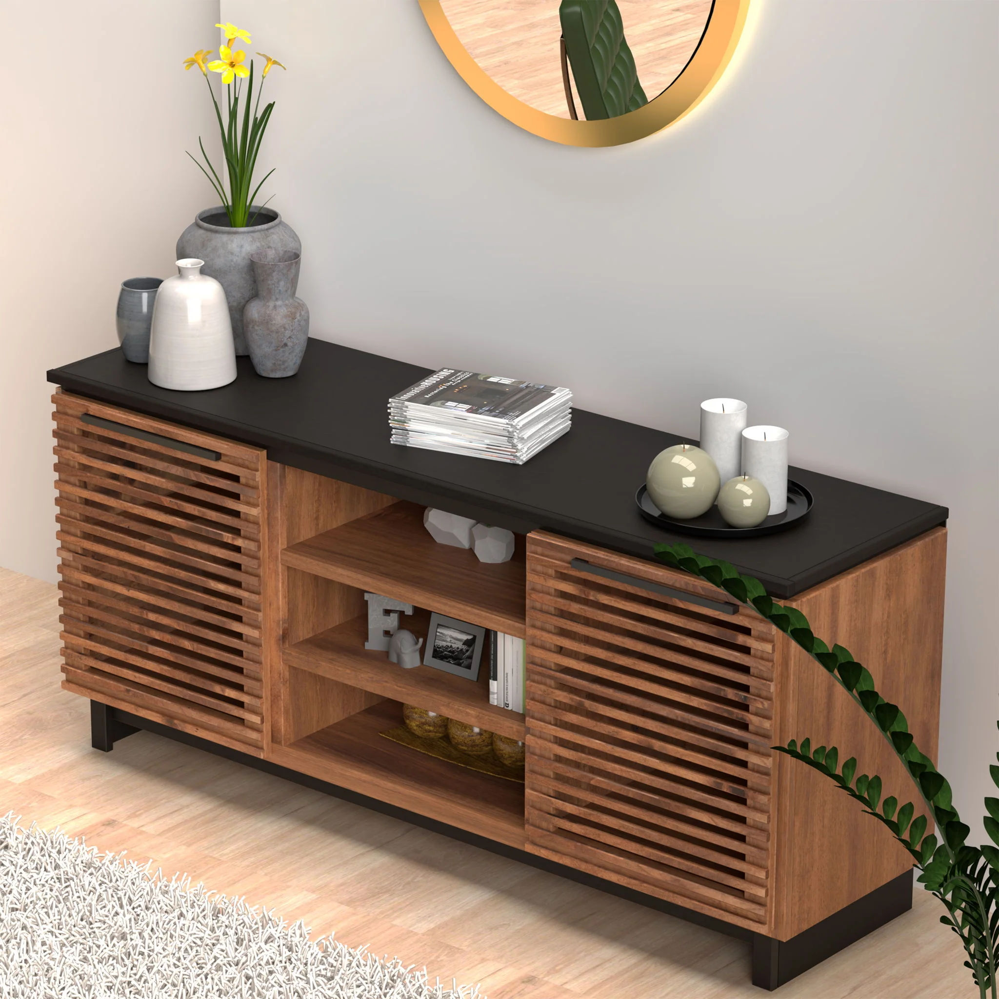 Cable Management TV Stand Console - Image 7