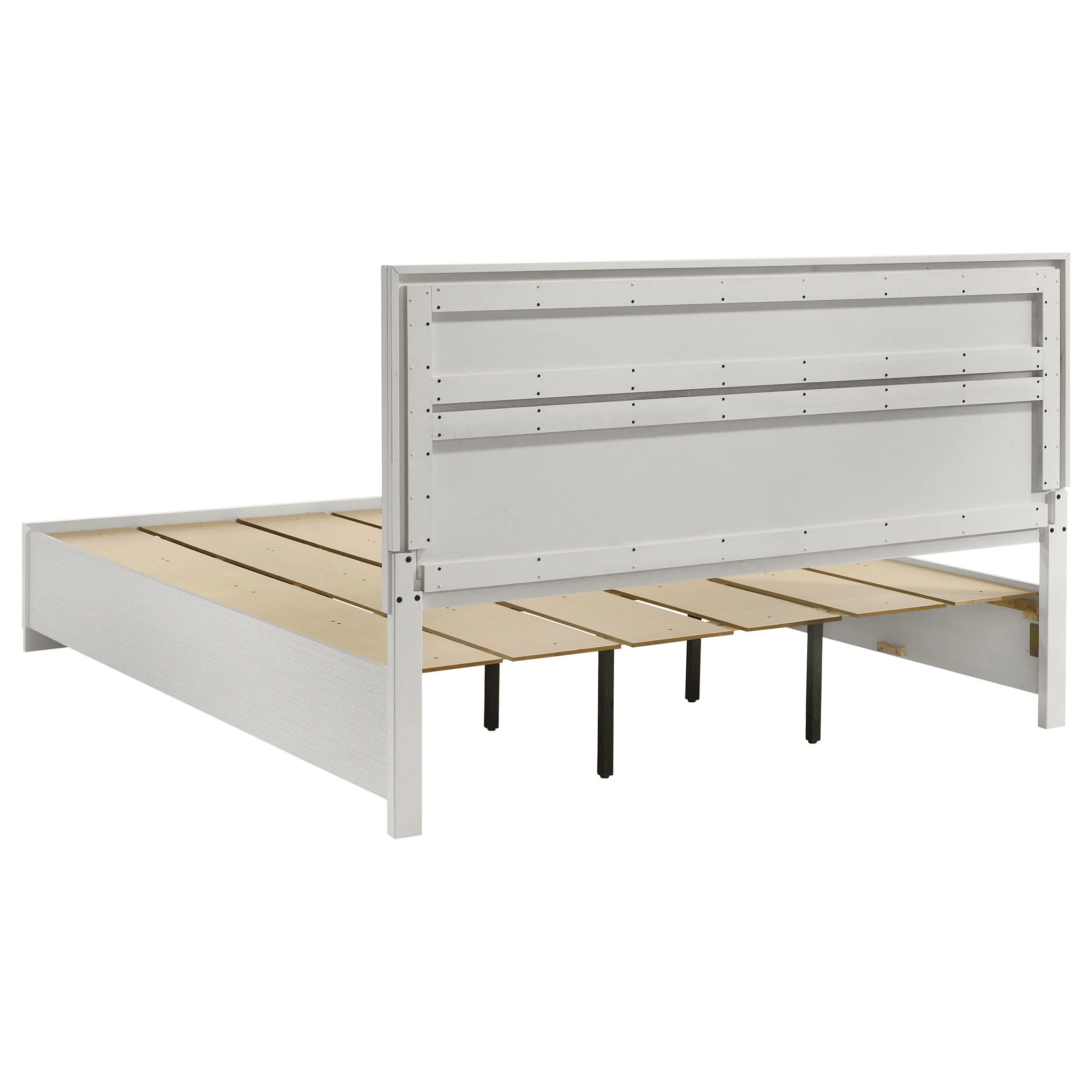 California King Storage Platform Bed With 2 Drawer - White - Image 4