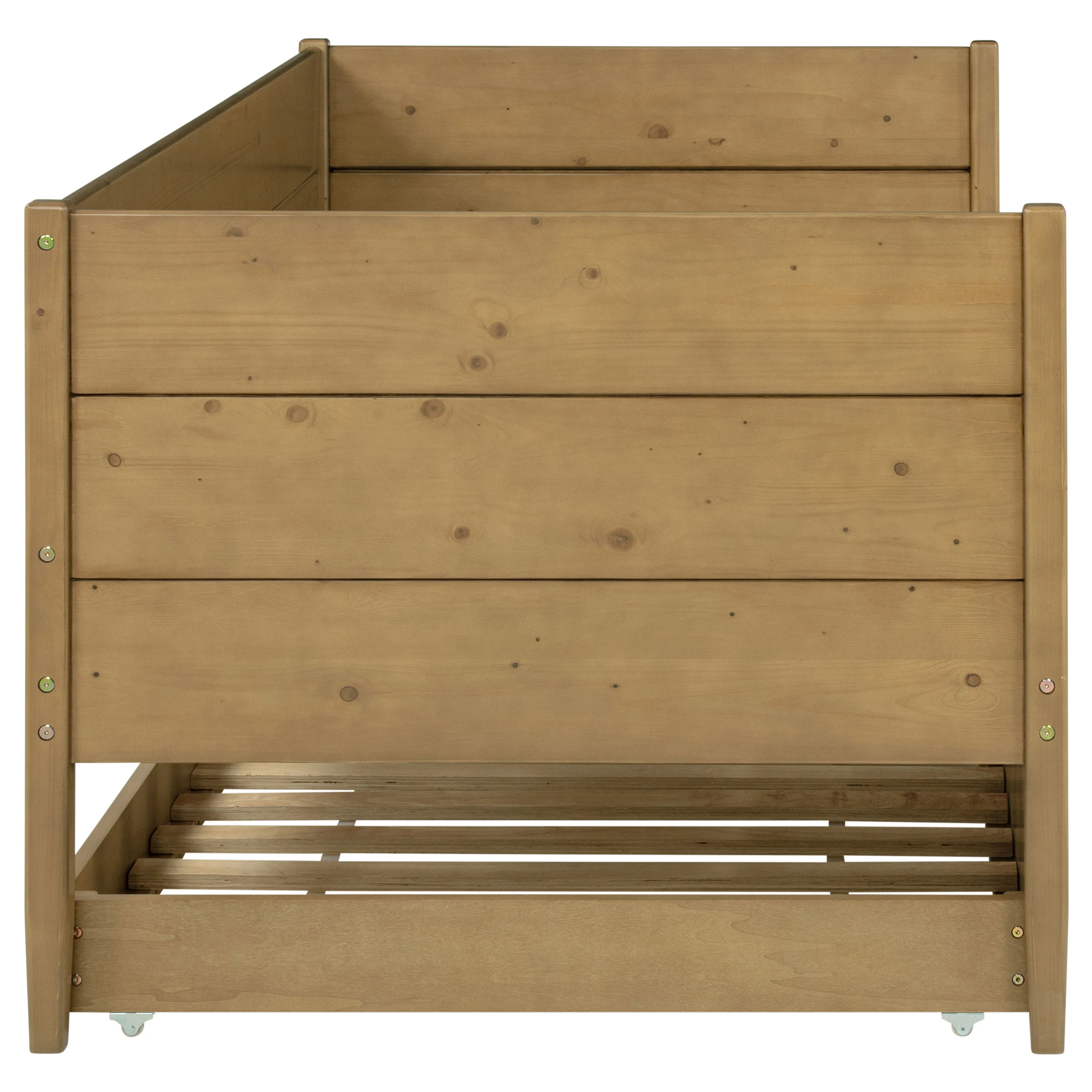 Calinda Wood Twin Daybed With Trundle Natural - Image 13