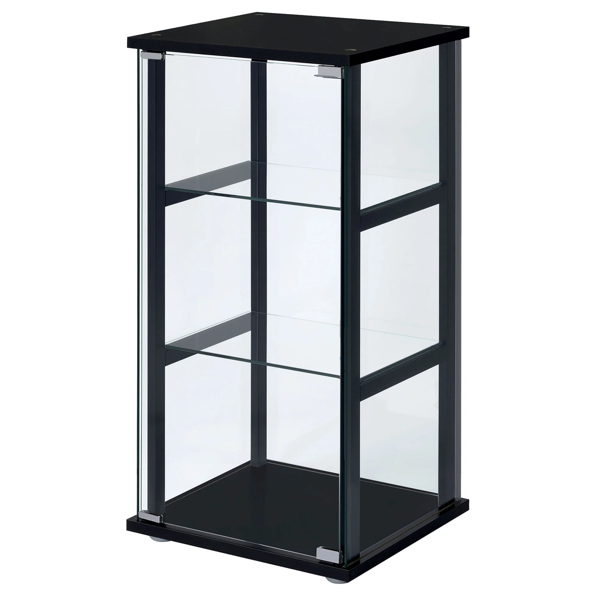 Callie - 3 Shelf Curio Cabinet - Black - Image 4