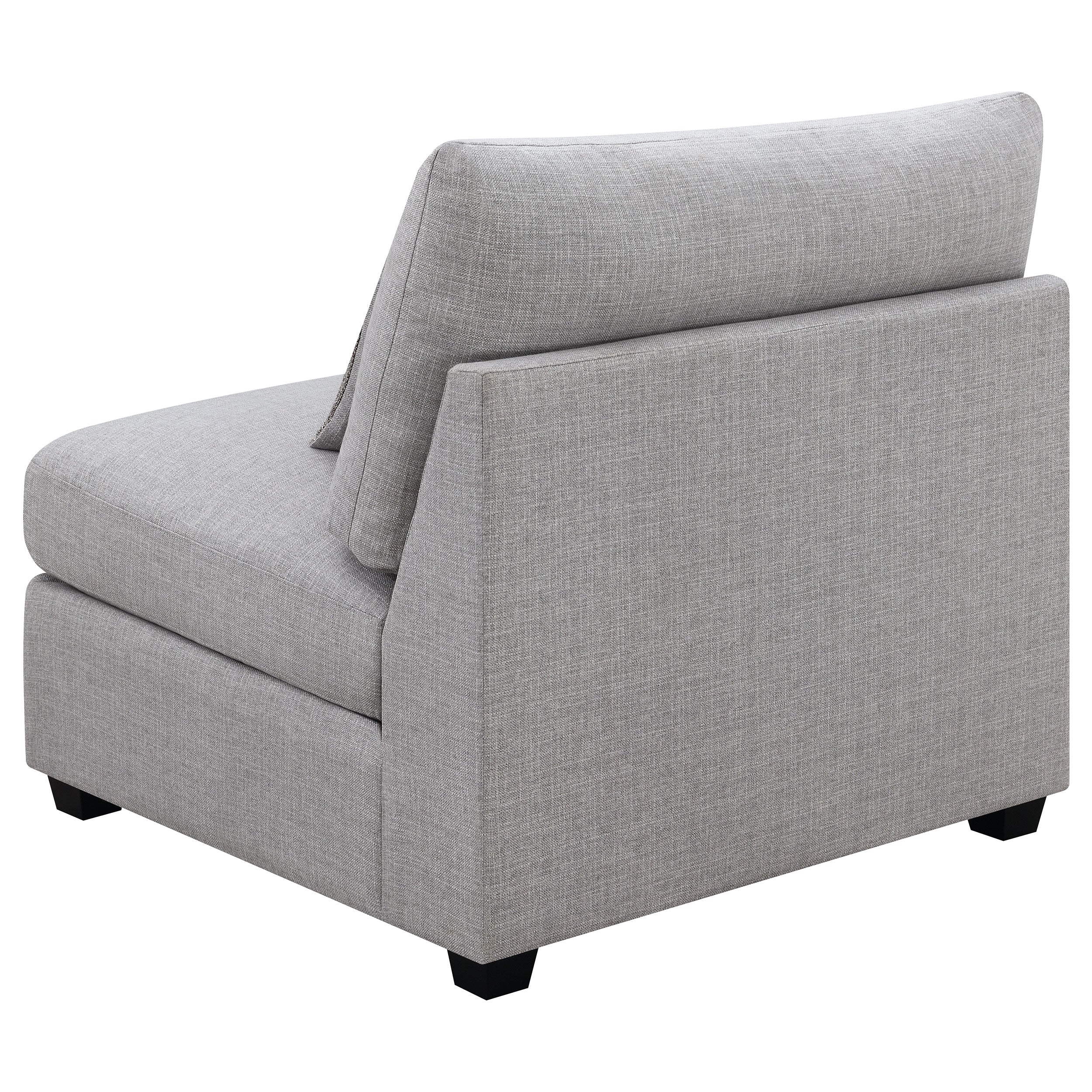 Cambria Upholstered Armless Chair Grey - Image 6