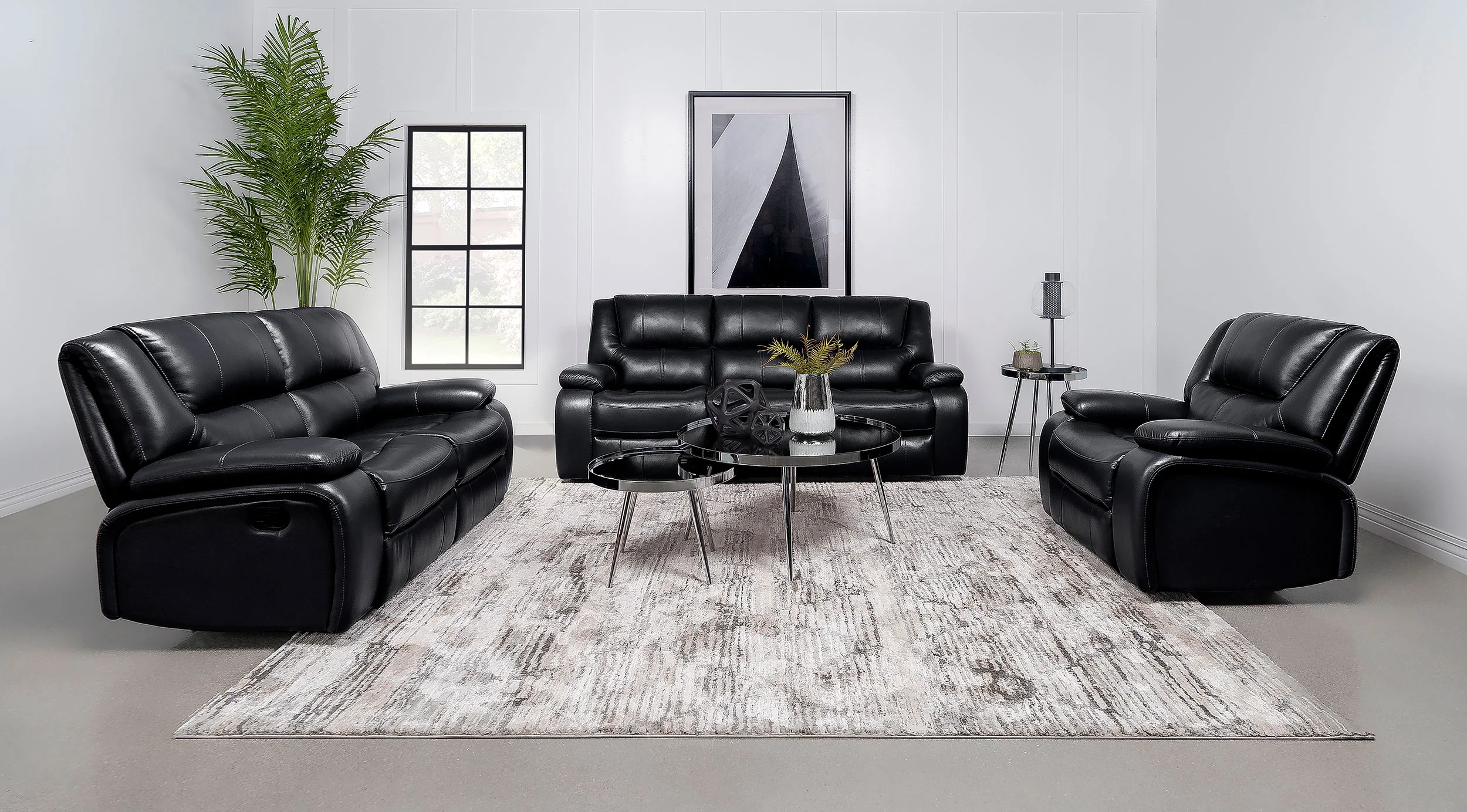 Camila Upholstered Glider Recliner Chair in Black - Image 11