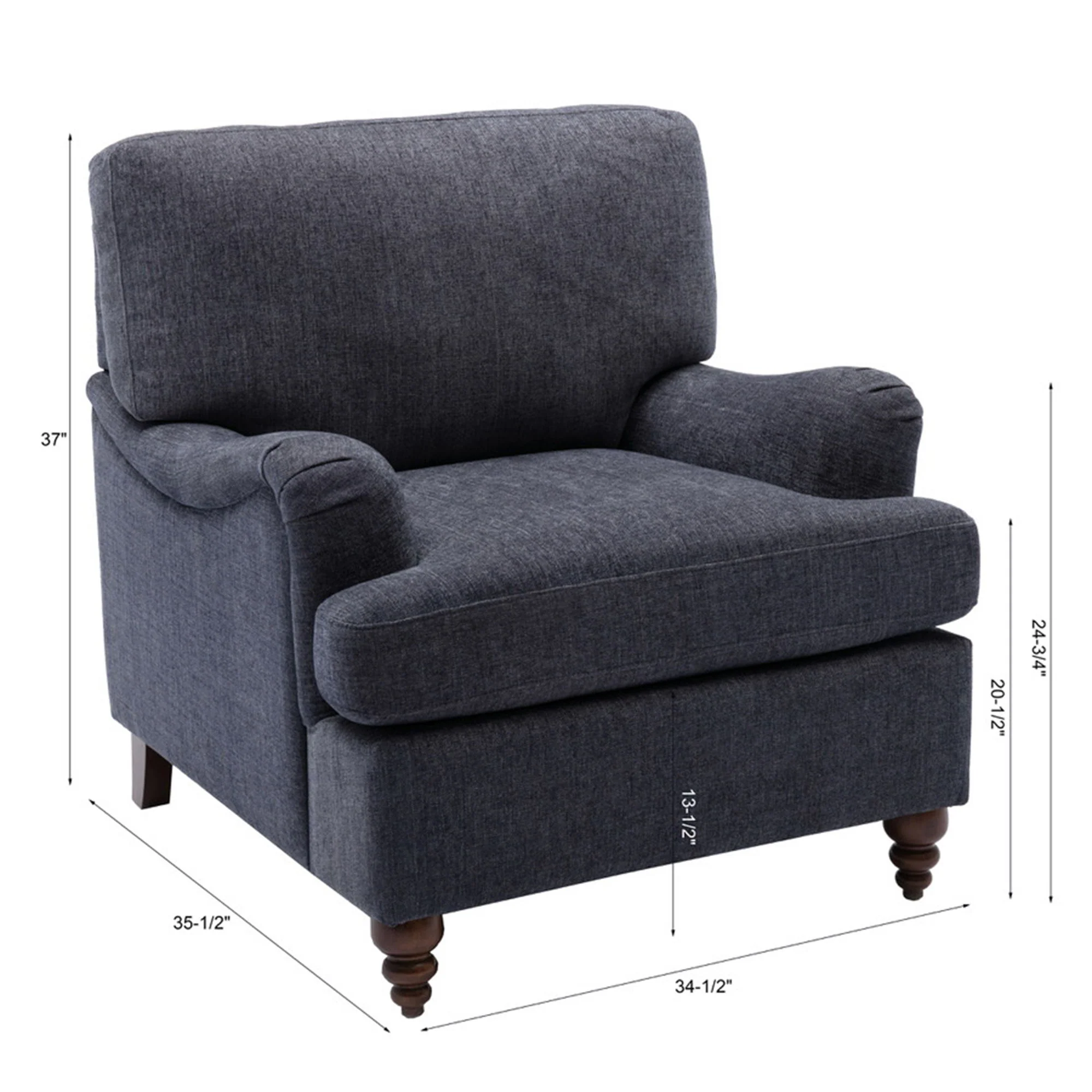 Candor - Arm Chair With English Roll Arms - Image 11