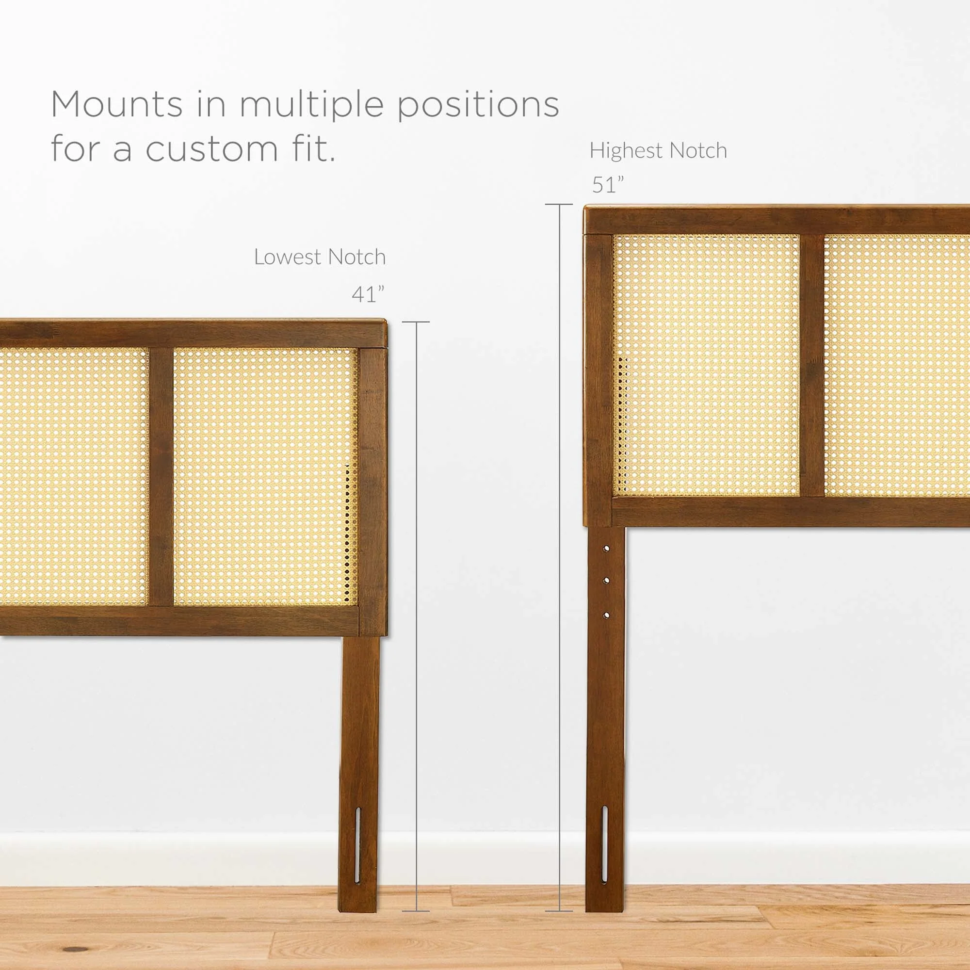 Cane Woven Wood Headboard - Image 25