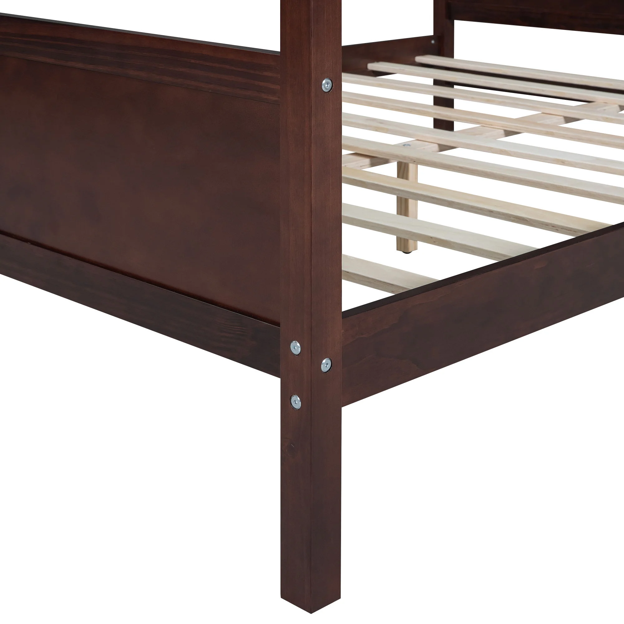 Canopy Platform Bed With Headboard And Footboard, Slat Support Leg - Image 12