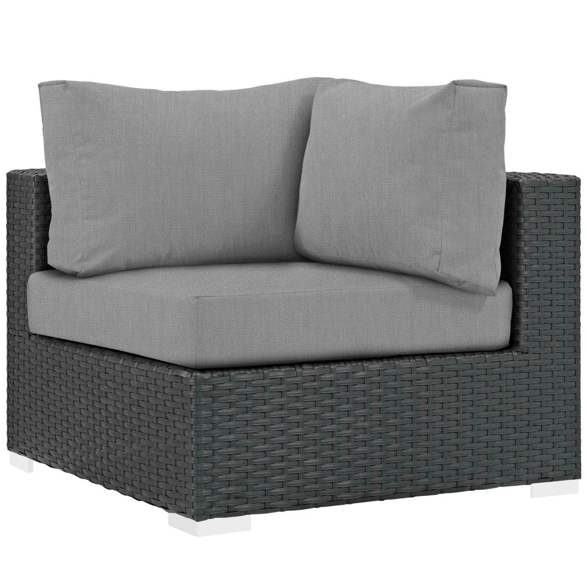 Canvas Outdoor Patio Corner Chair – Wicker Rattan with Sunbrella Fabric - Image 9