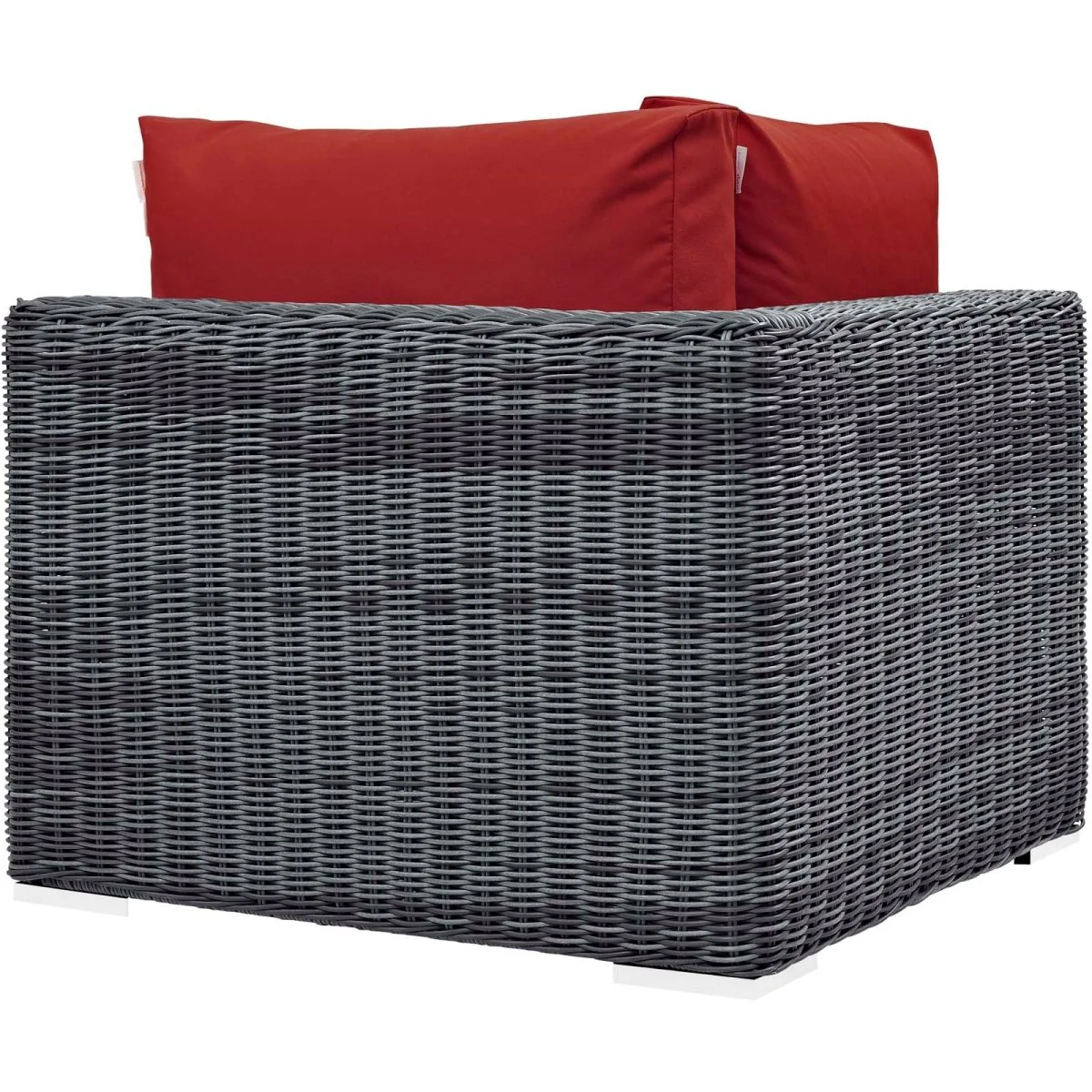 Canvas Outdoor Wicker Corner Chair Featuring Sunbrella® Performance Fabric - Image 6