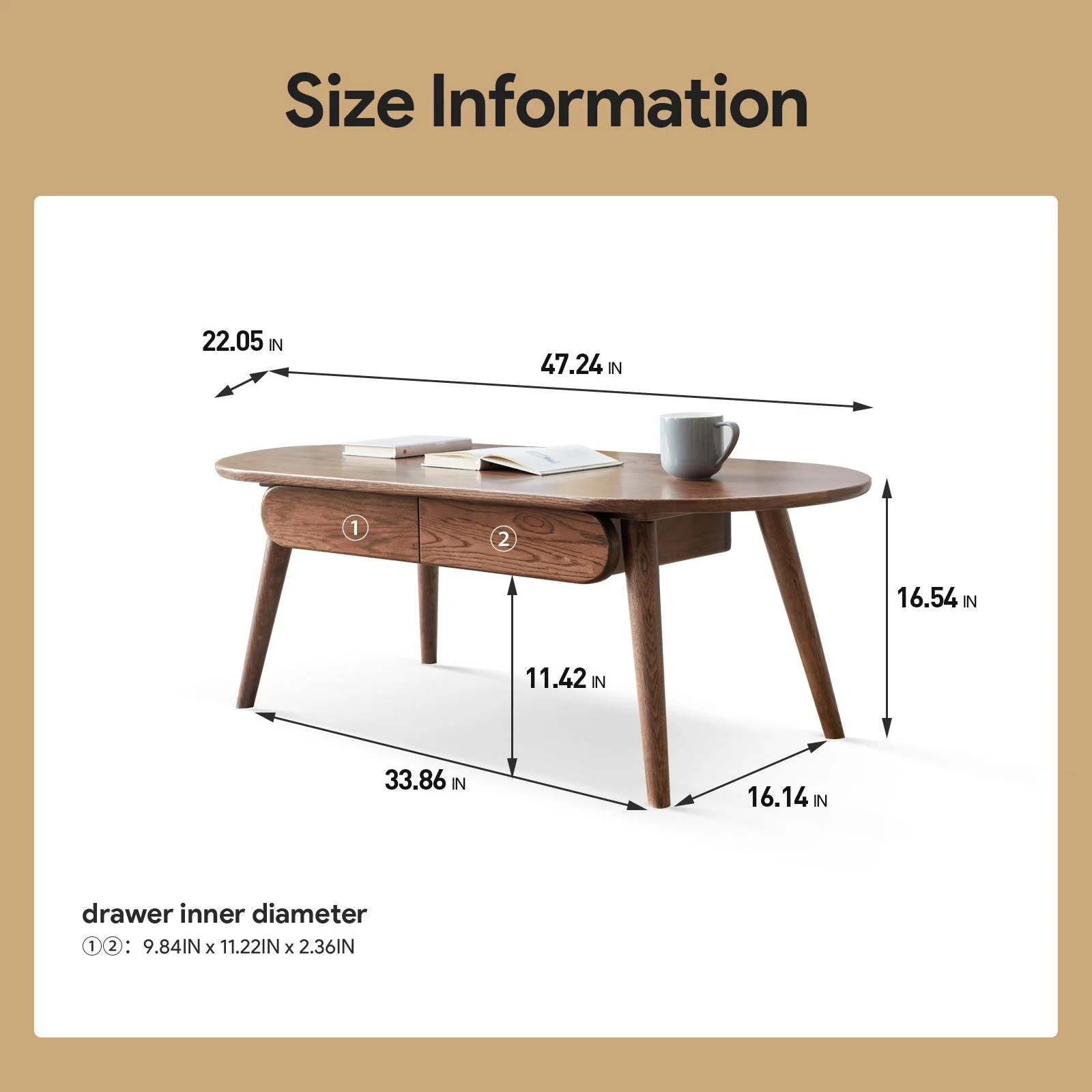 Capsule Centre Low Table With Drawers Coffee Table - Image 5