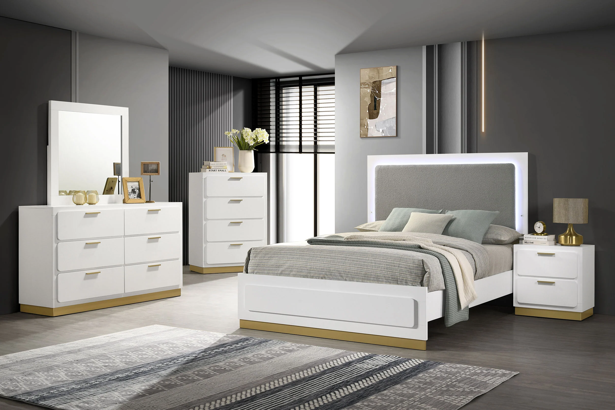 Caraway 2-Drawer Nightstand White - Image 13