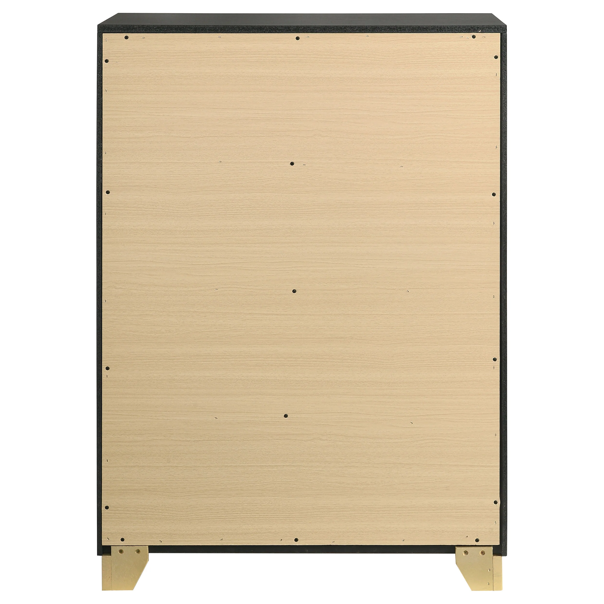 Caraway 4-Drawer Chest in Black with Gold Hardware - Image 7
