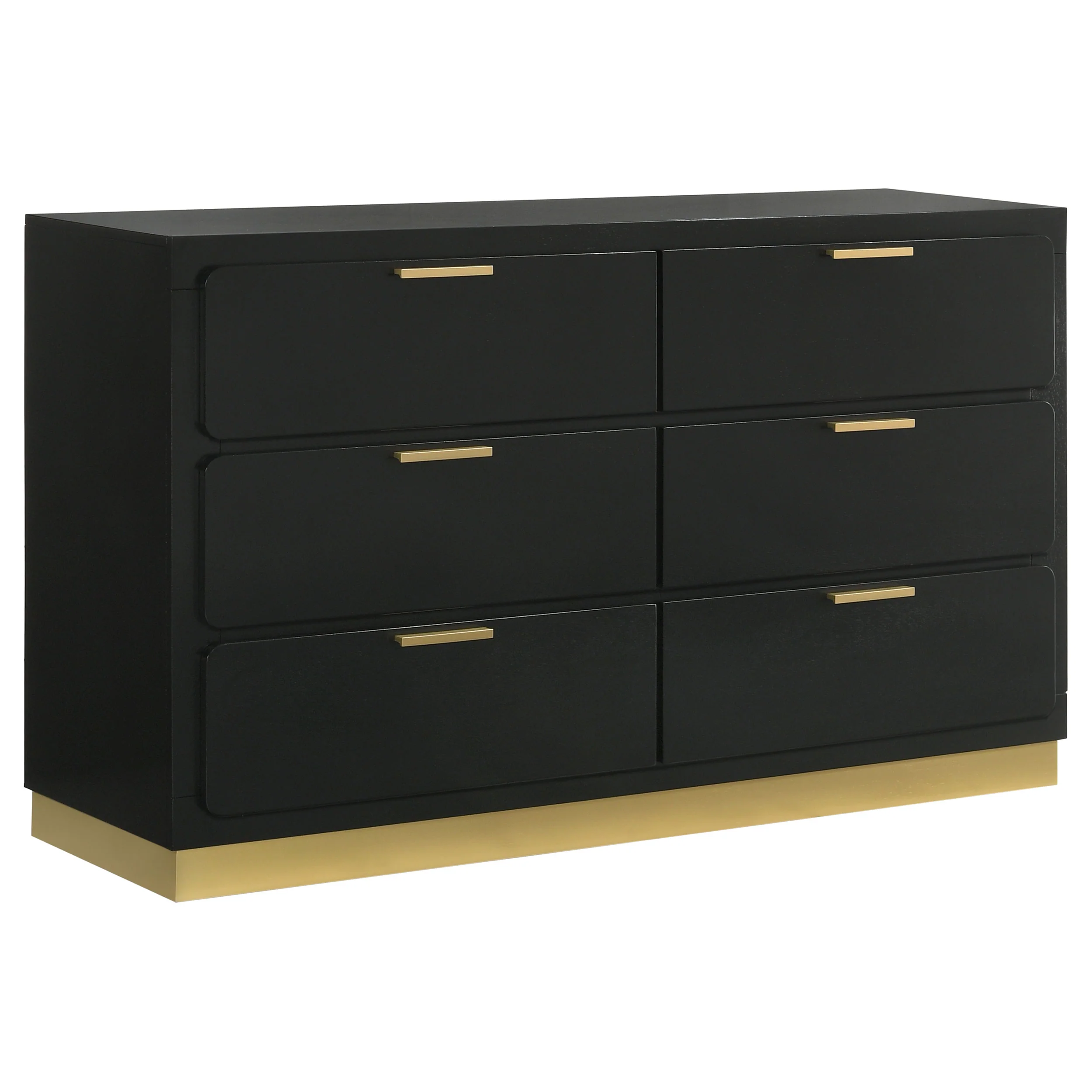 Caraway 6-Drawer Dresser Black