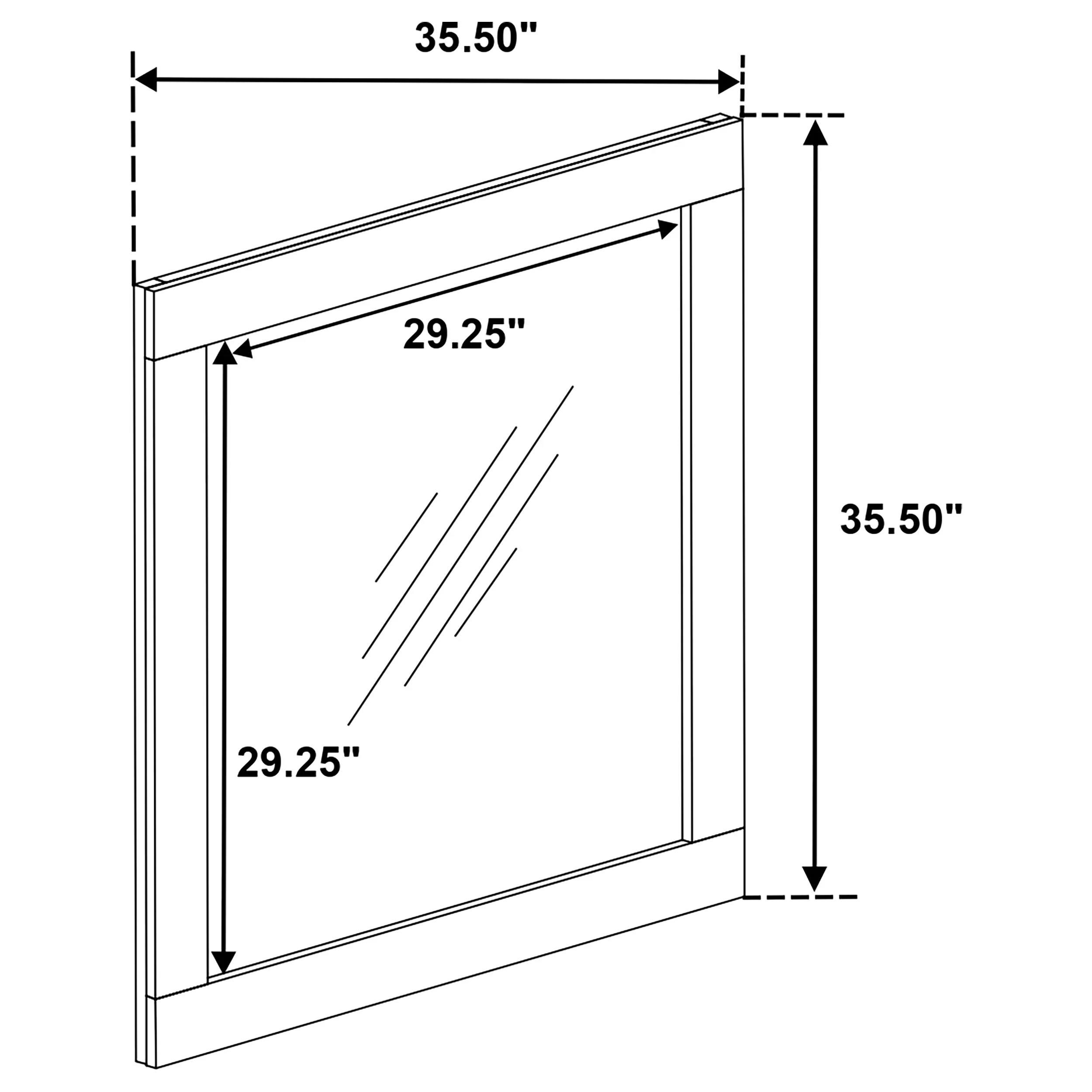 Caraway Dresser Mirror White - Image 5