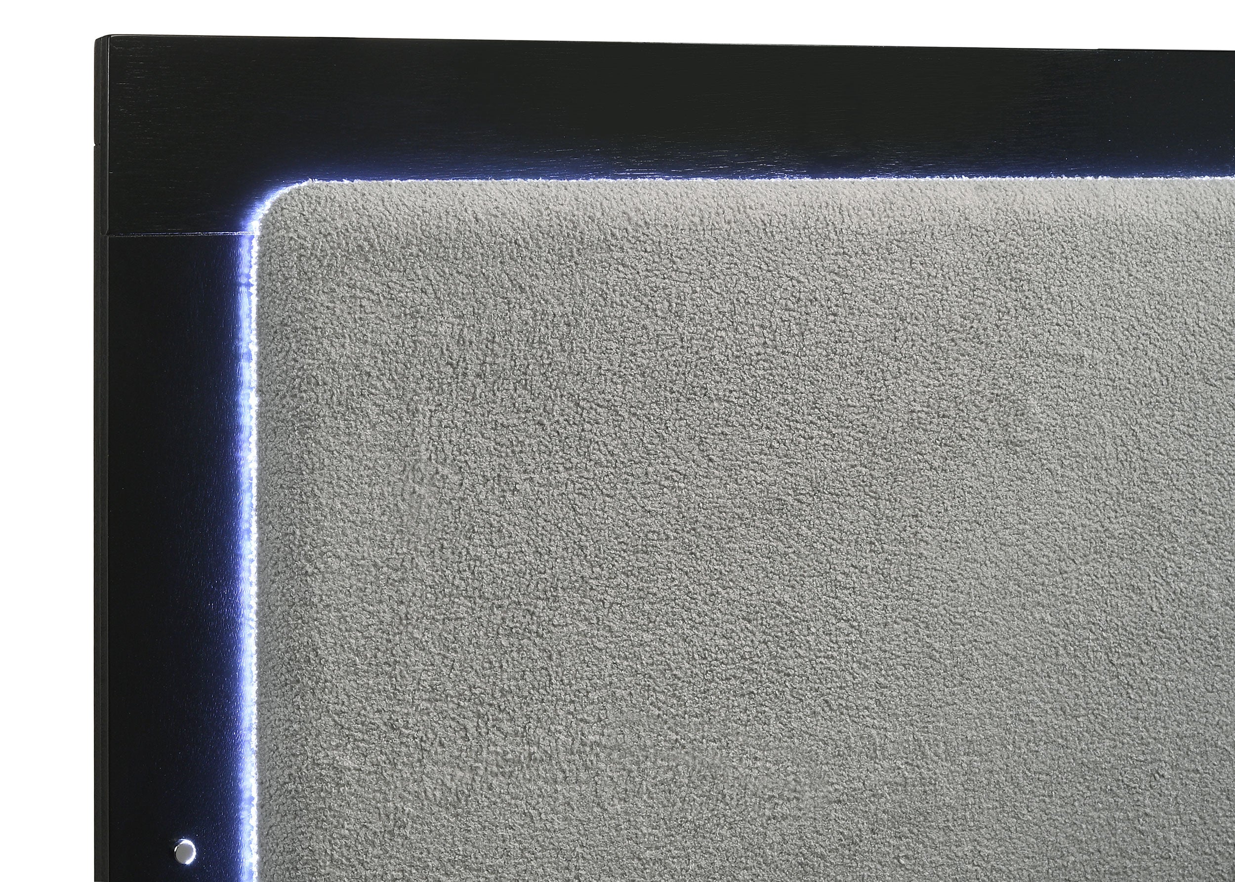 Caraway Wood Eastern King LED Panel Bed Black - Image 3