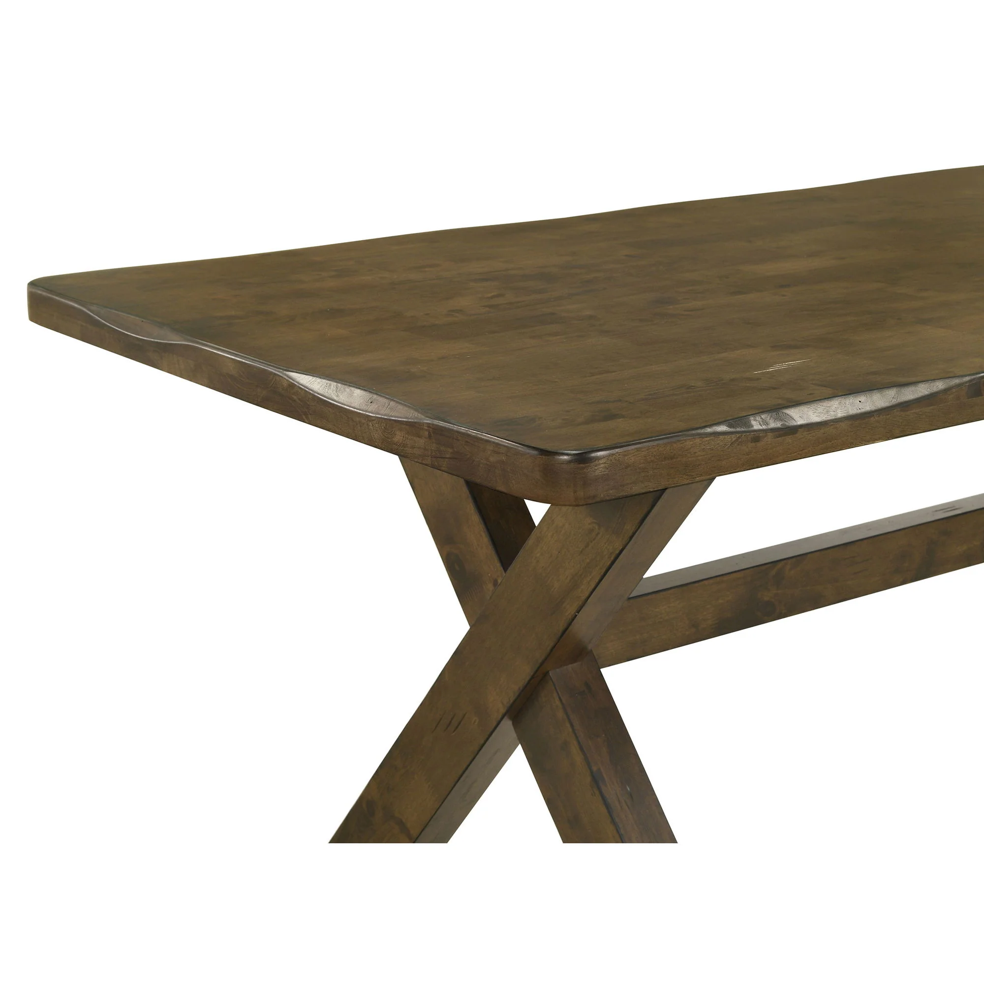Carbon - Rectangular Dining Table With X Base Design - Brown - Image 3