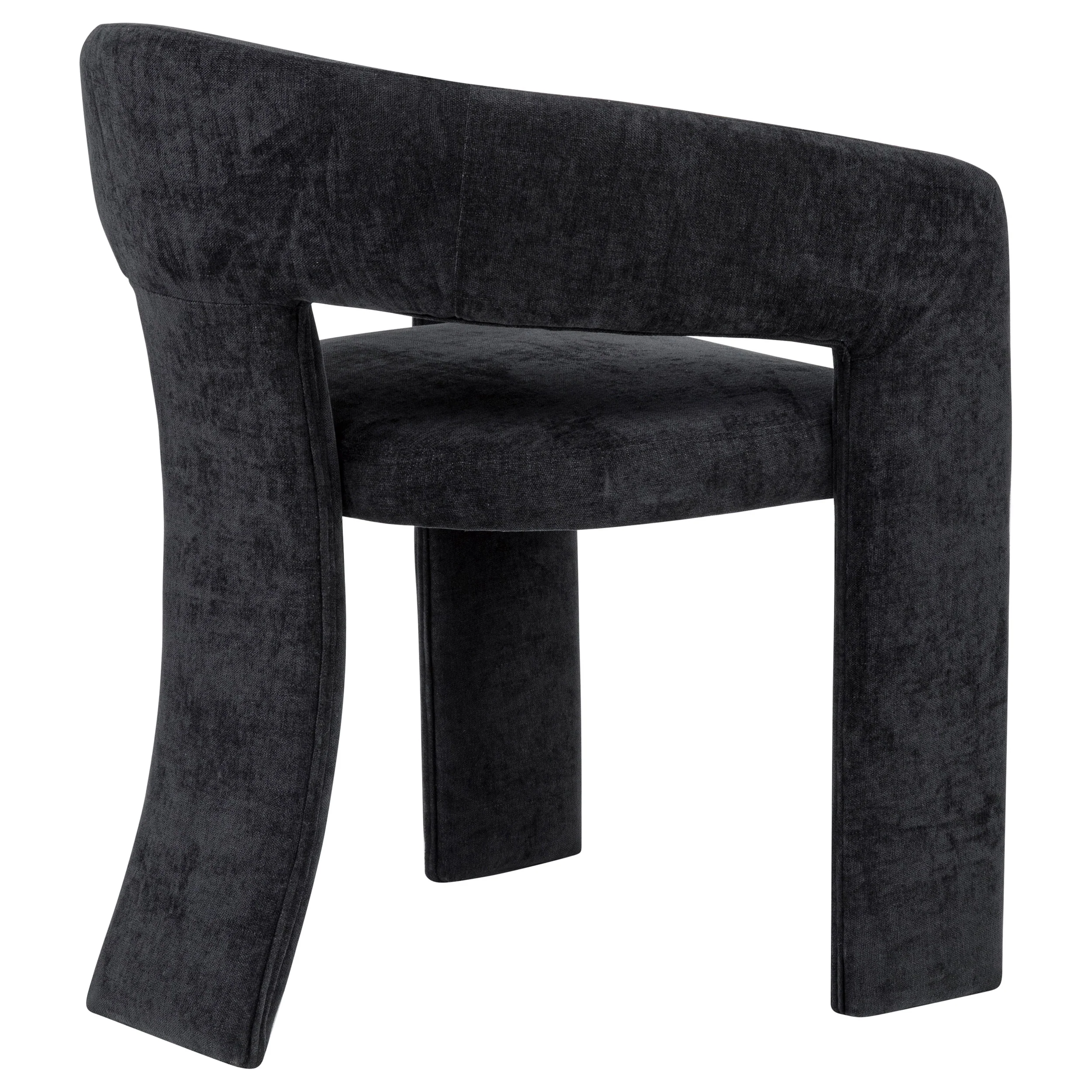 Carlow Upholstered Dining Arm Chair, Black (Set of 2) - Image 9