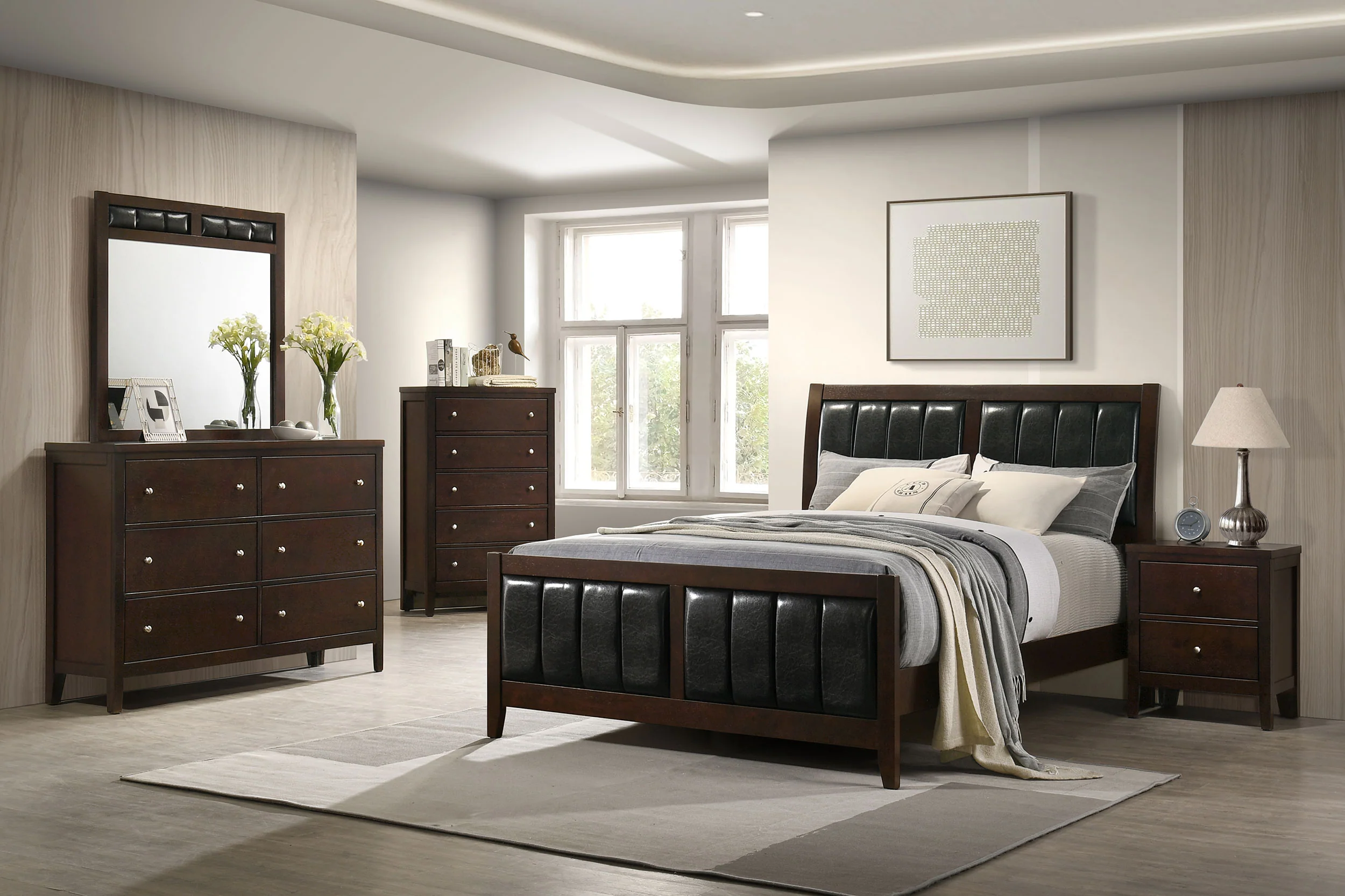 Carlton 6-Drawer Dresser with Mirror, Cappuccino - Image 13